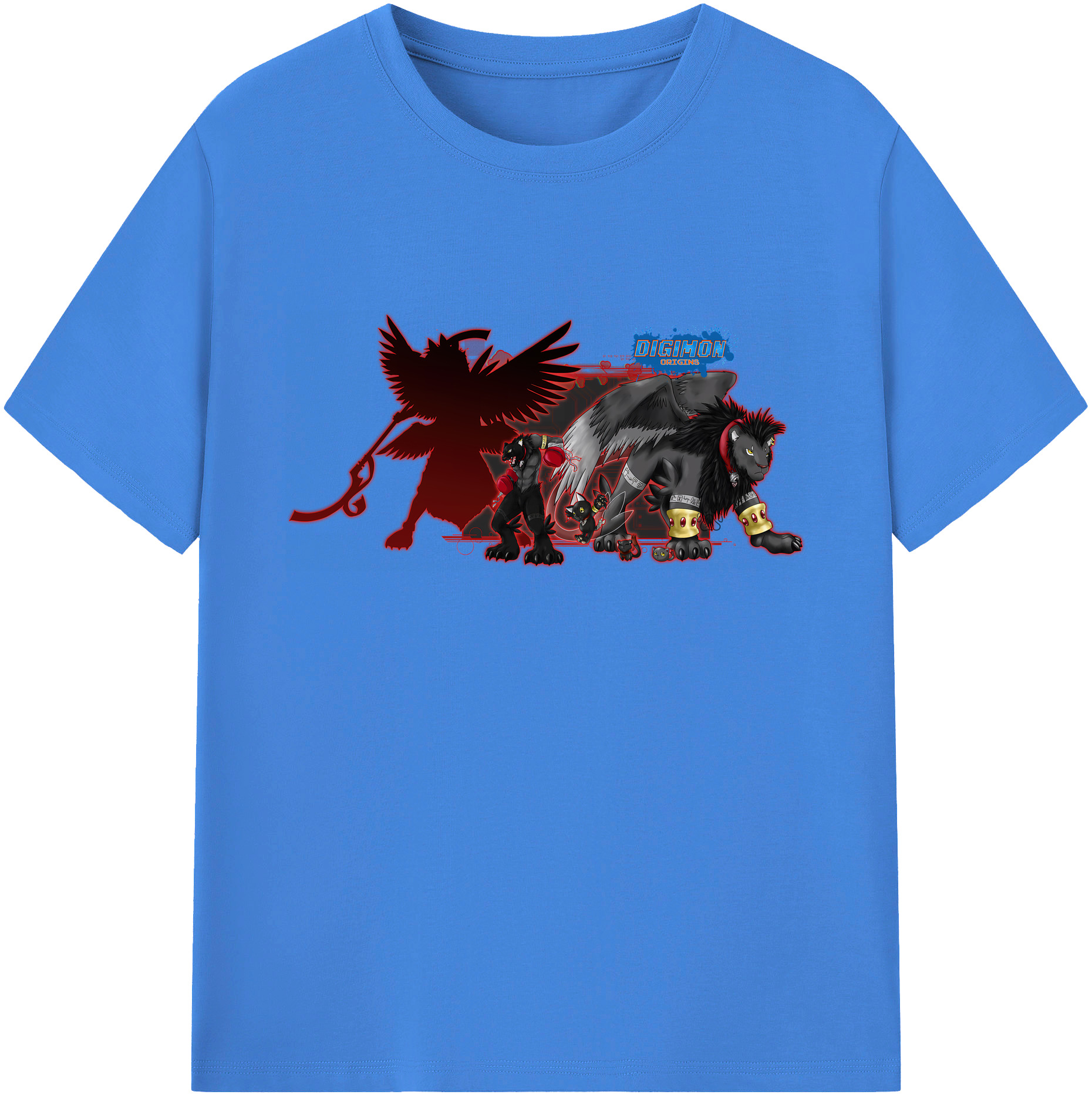 （画像用） Digimon デジタルモンスター/デジモン 綿100％ メンズ半袖Tシャツ｜肌触りやわらか＆通気性