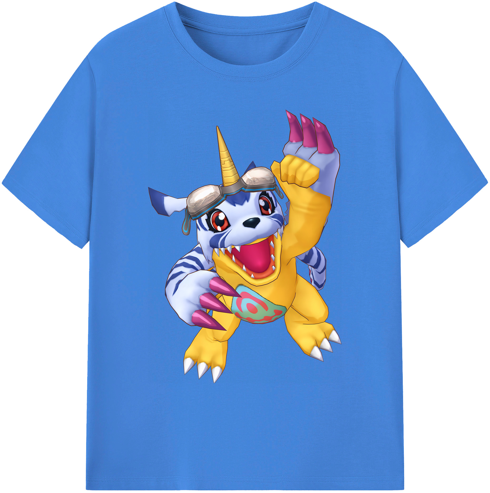 （画像用） Digimon デジタルモンスター/デジモン 綿100％ メンズ半袖Tシャツ｜肌触りやわらか＆通気性
