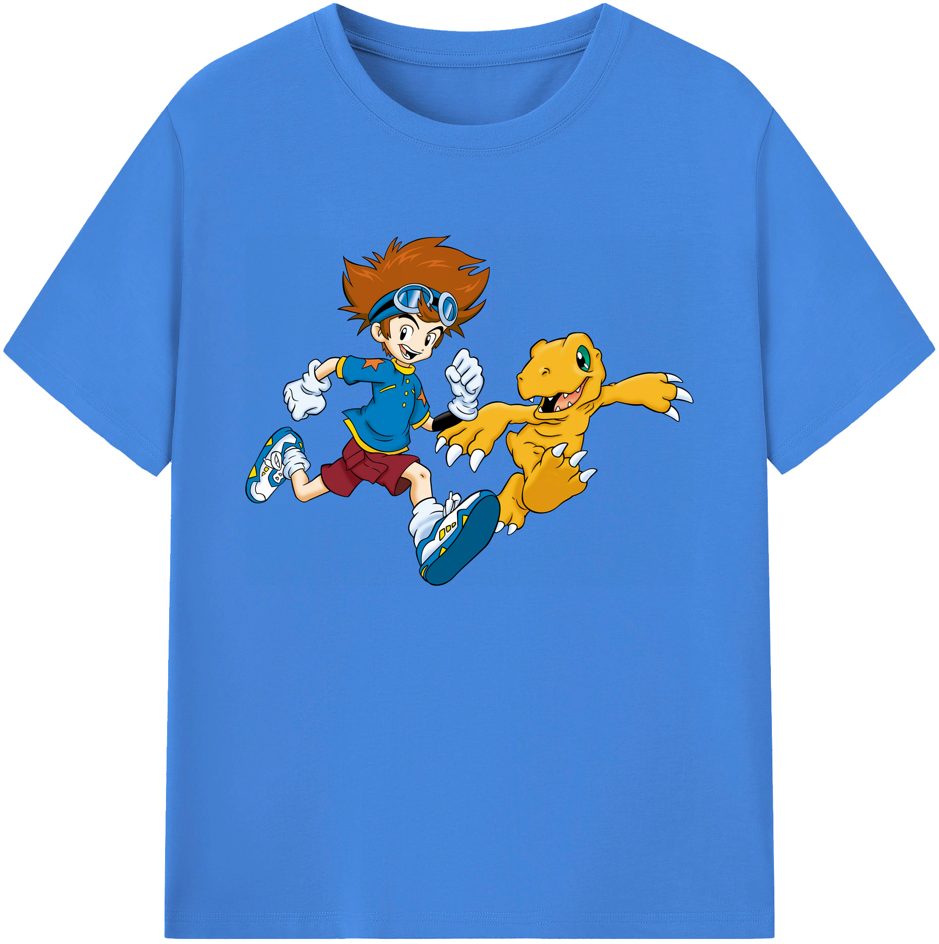 （画像用） Digimon デジタルモンスター/デジモン 綿100％ メンズ半袖Tシャツ｜肌触りやわらか＆通気性