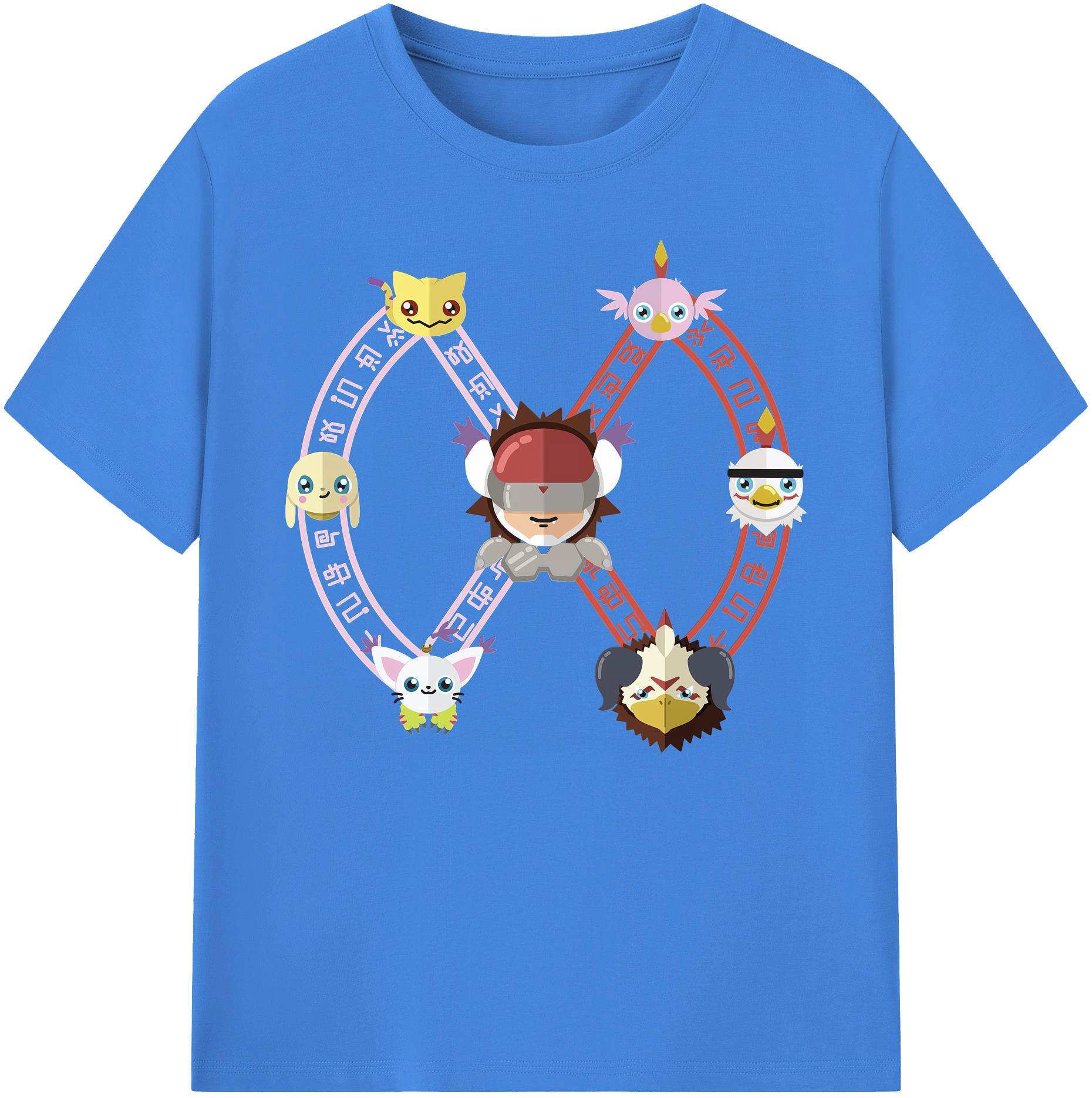 （画像用） Digimon デジタルモンスター/デジモン 綿100％ メンズ半袖Tシャツ｜肌触りやわらか＆通気性