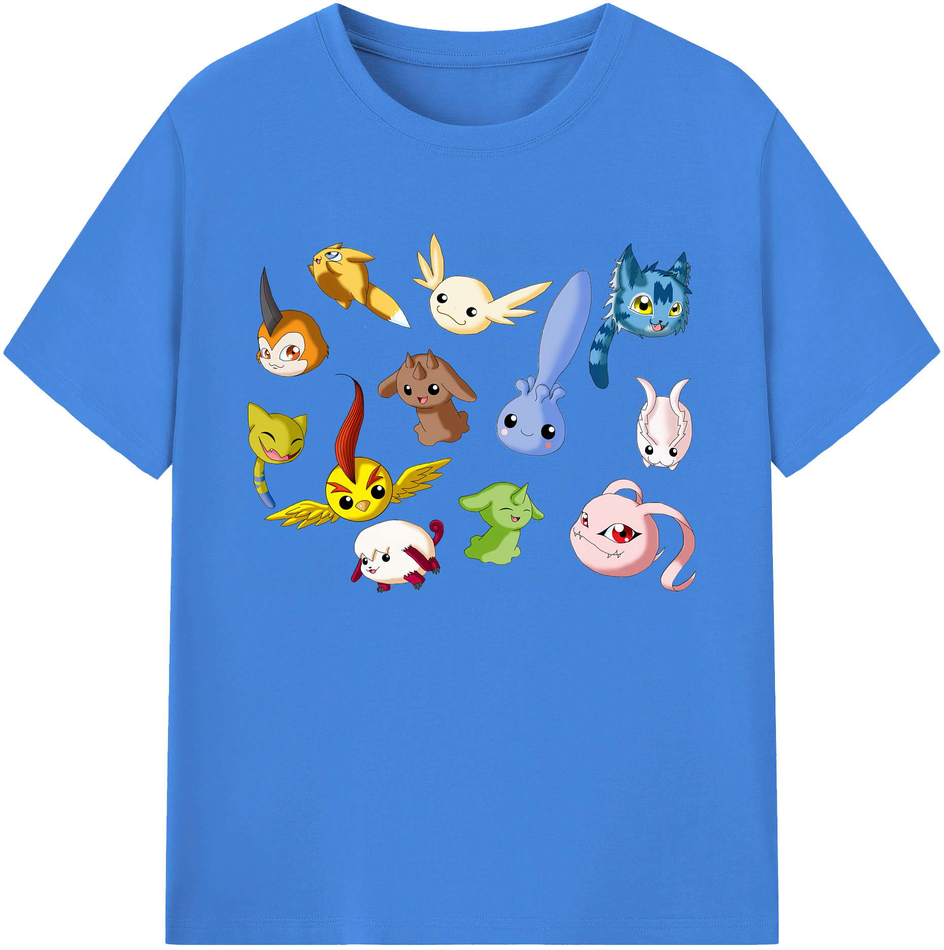 （画像用） Digimon デジタルモンスター/デジモン 綿100％ メンズ半袖Tシャツ｜肌触りやわらか＆通気性