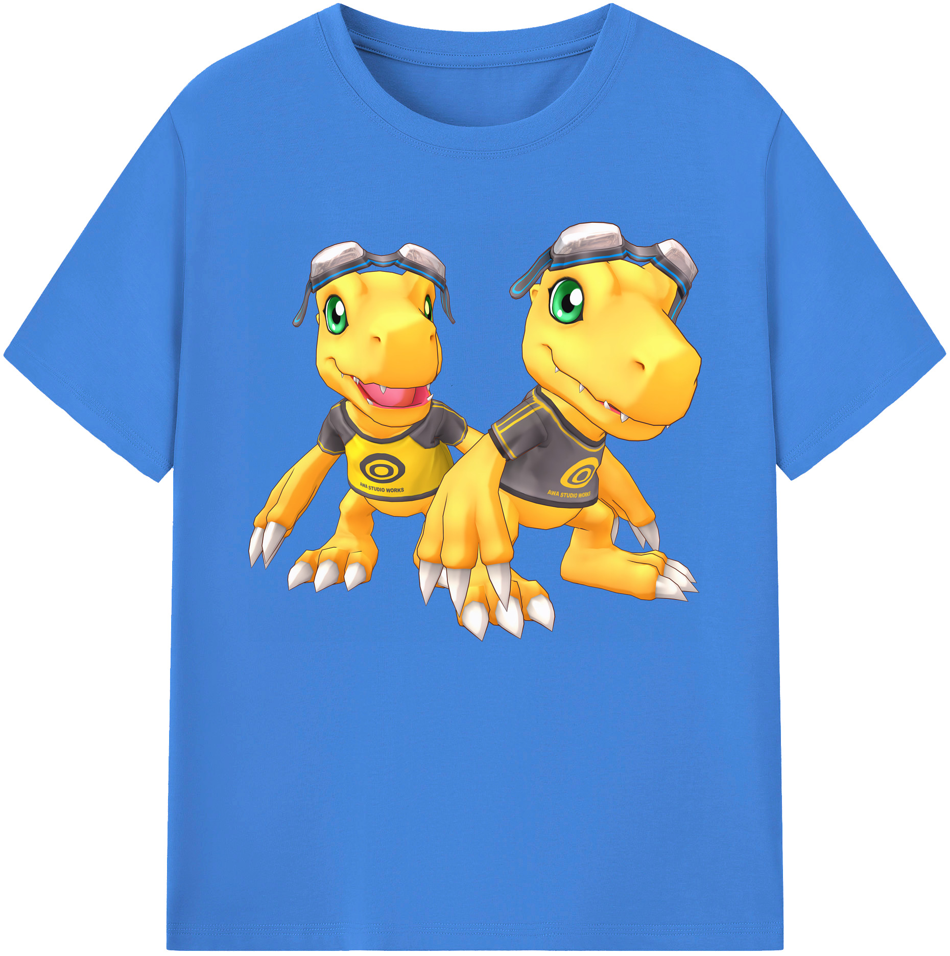 （画像用） Digimon デジタルモンスター/デジモン 綿100％ メンズ半袖Tシャツ｜肌触りやわらか＆通気性