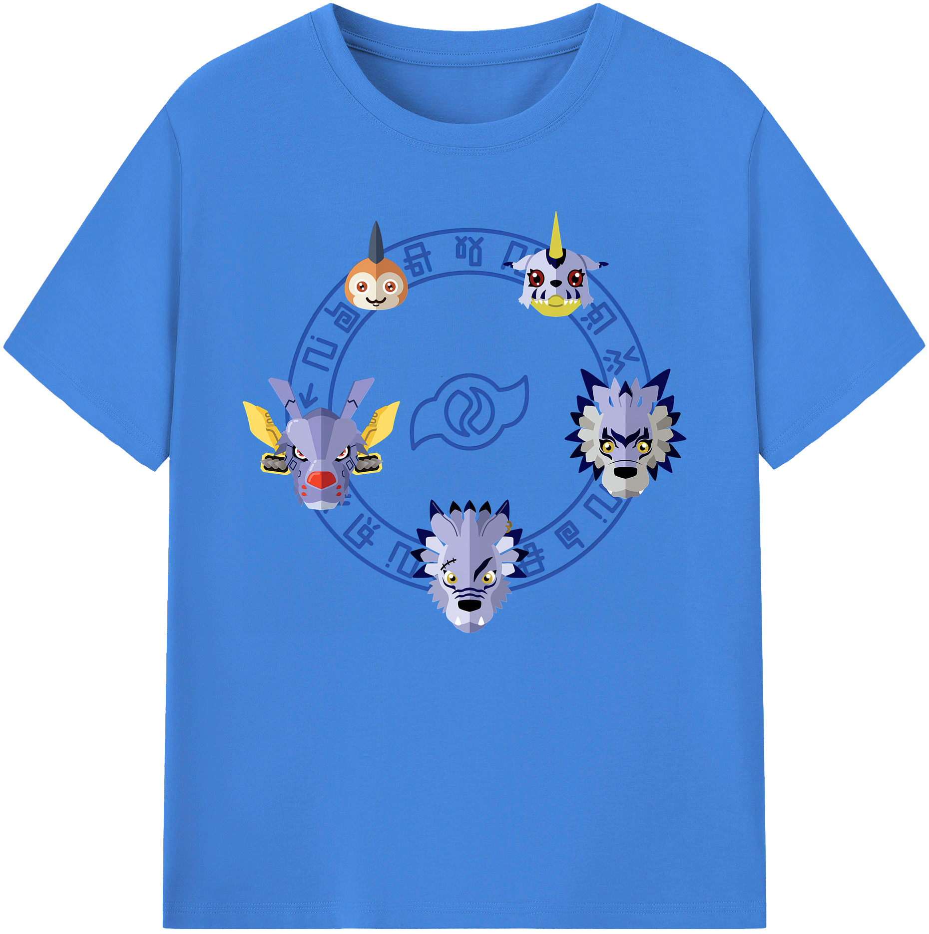 （画像用） Digimon デジタルモンスター/デジモン 綿100％ メンズ半袖Tシャツ｜肌触りやわらか＆通気性
