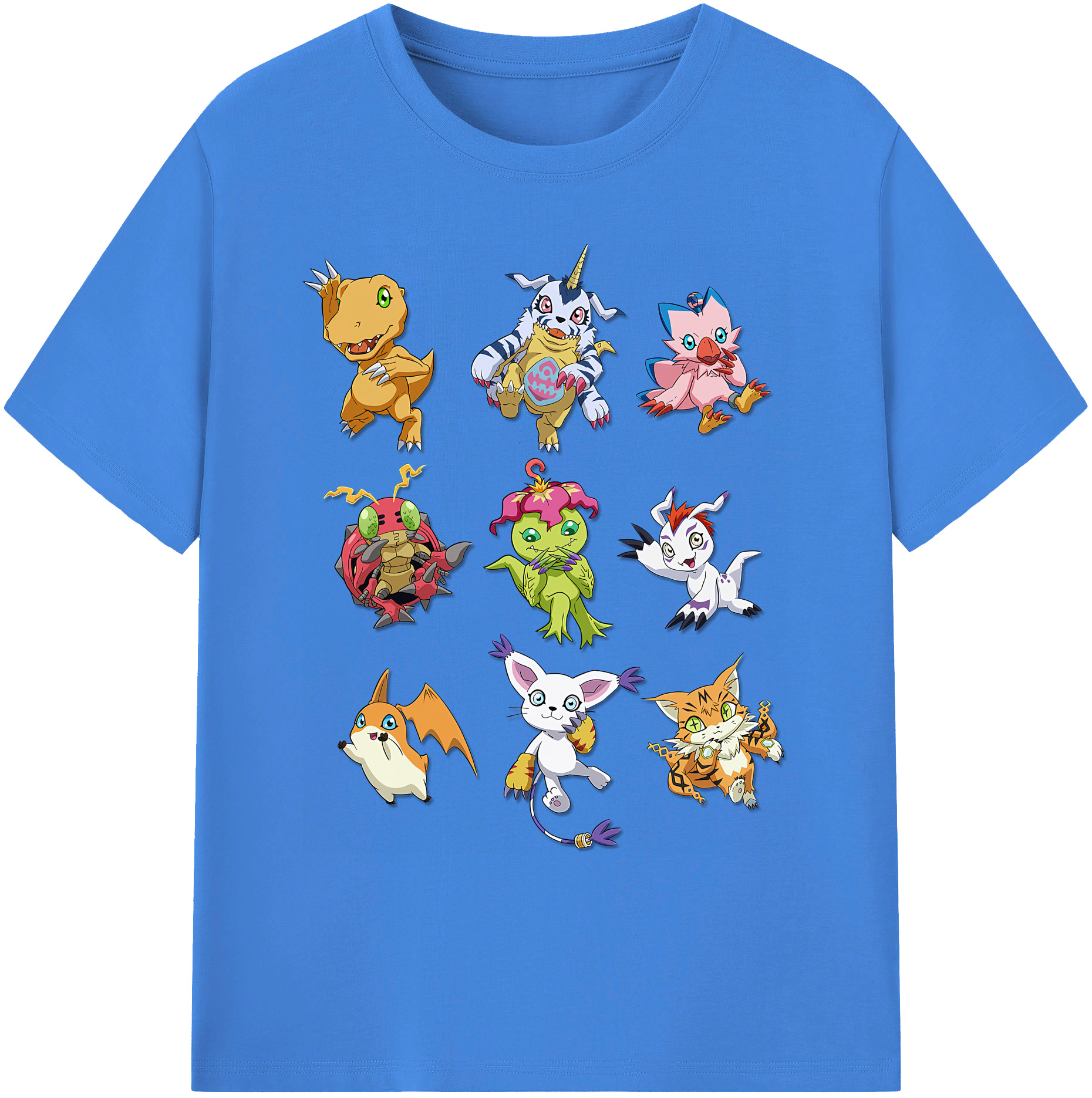 （画像用） Digimon デジタルモンスター/デジモン 綿100％ メンズ半袖Tシャツ｜肌触りやわらか＆通気性
