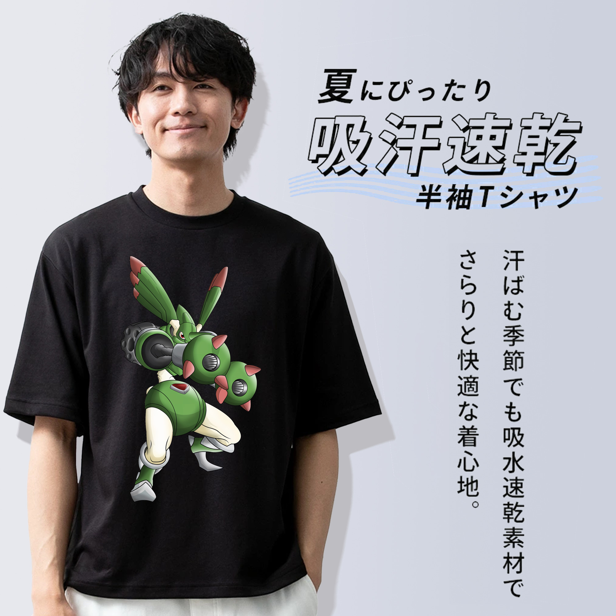 Digimon デジタルモンスター/デジモン 綿100％ メンズ半袖Tシャツ｜肌触りやわらか＆通気性