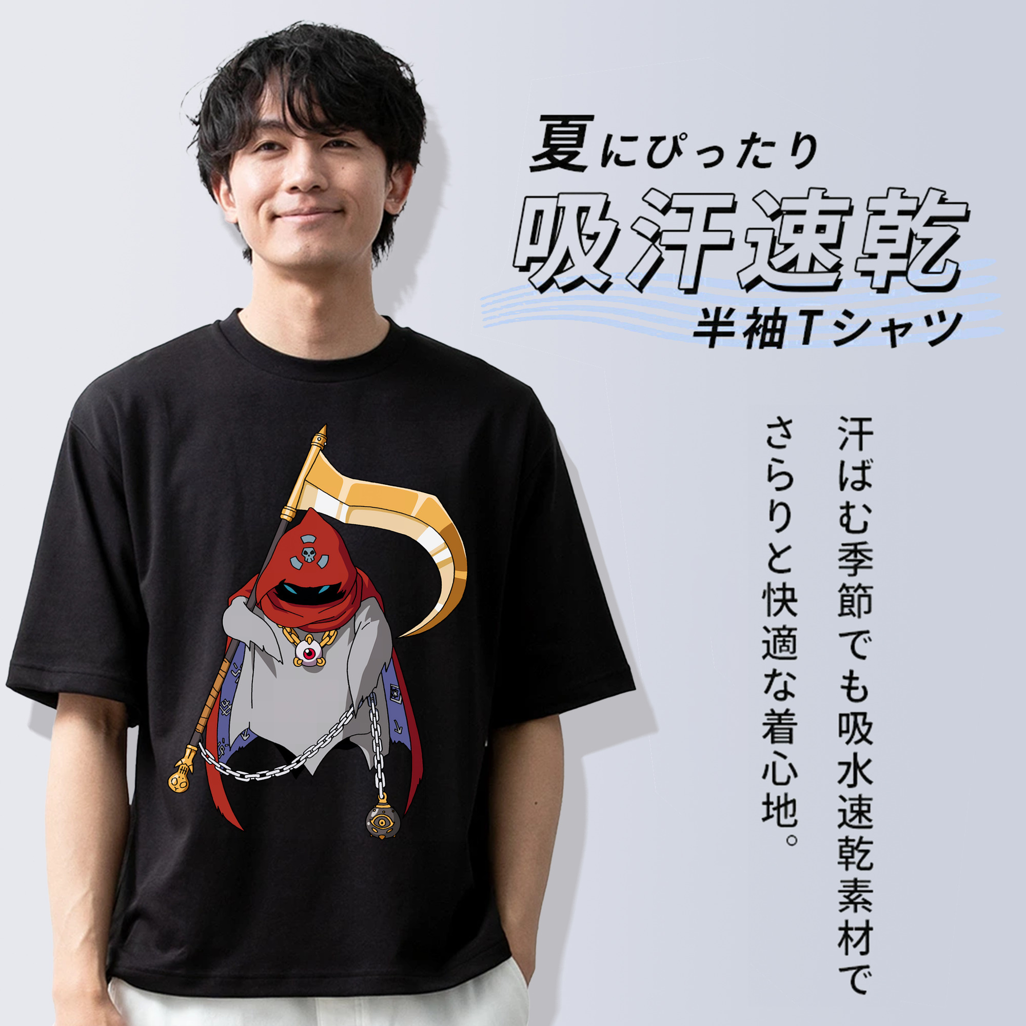 Digimon デジタルモンスター/デジモン 綿100％ メンズ半袖Tシャツ｜肌触りやわらか＆通気性
