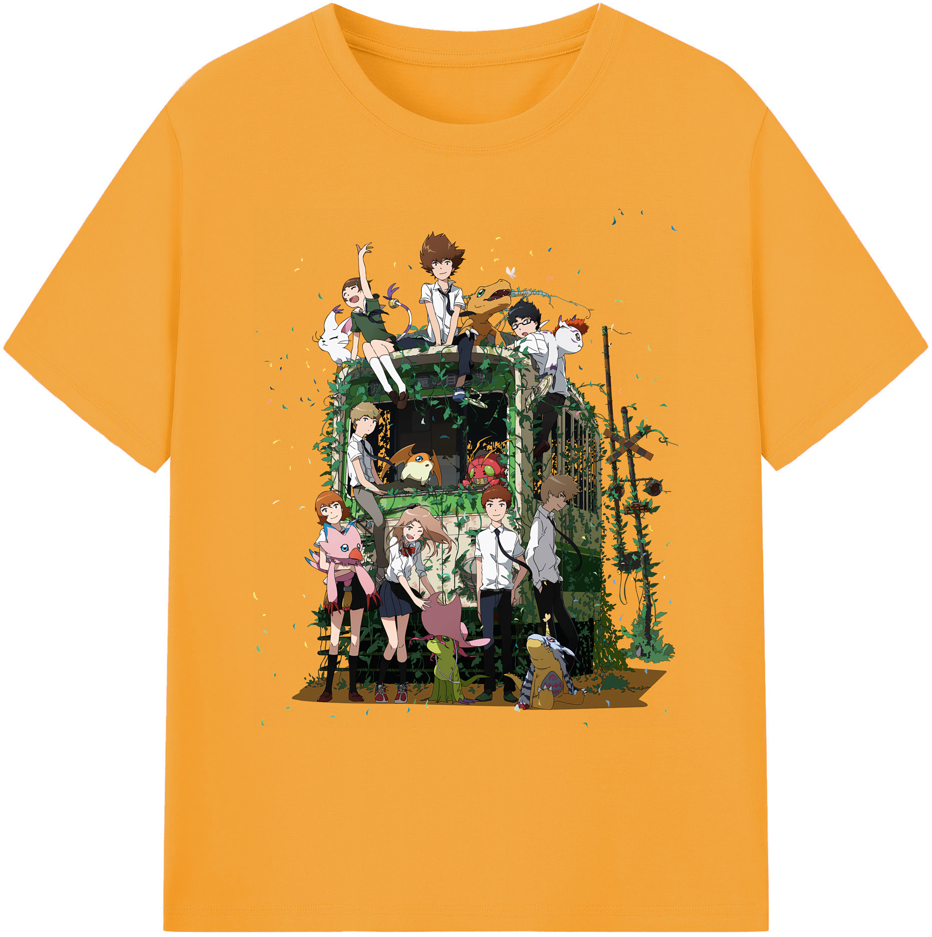 （画像用） Digimon デジタルモンスター/デジモン 綿100％ メンズ半袖Tシャツ｜肌触りやわらか＆通気性