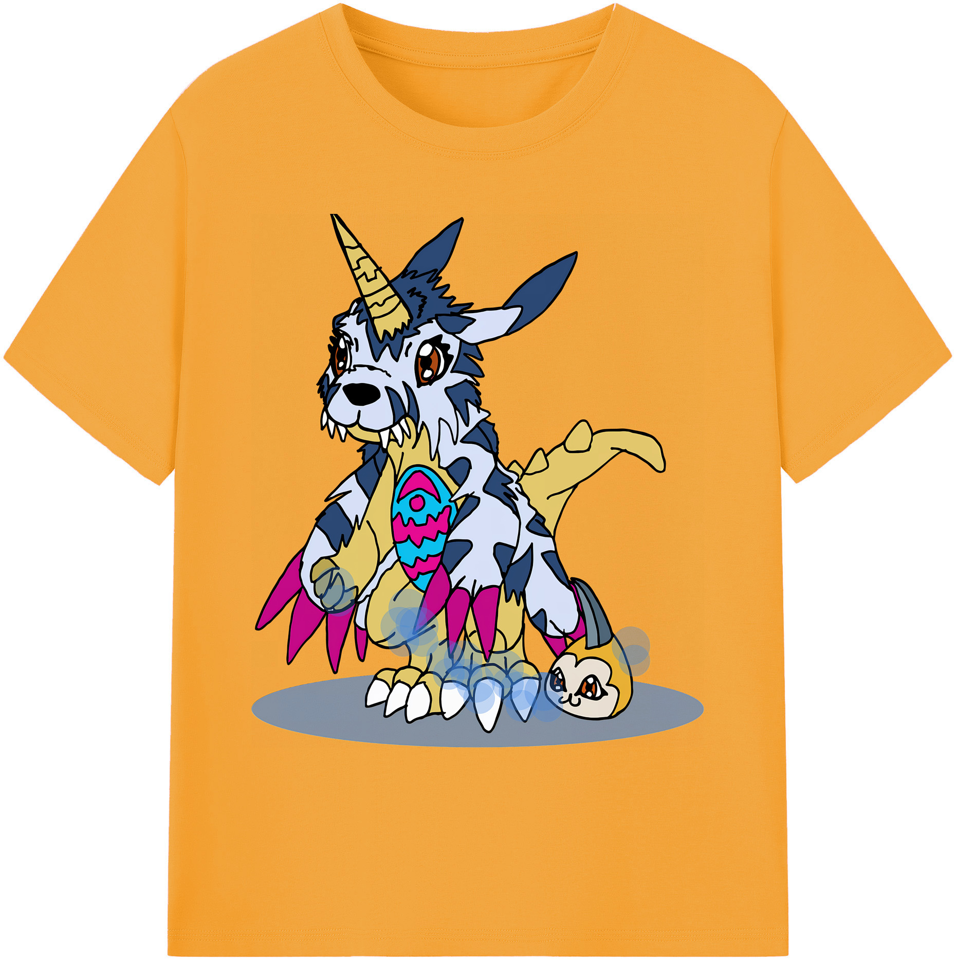 （画像用） Digimon デジタルモンスター/デジモン 綿100％ メンズ半袖Tシャツ｜肌触りやわらか＆通気性