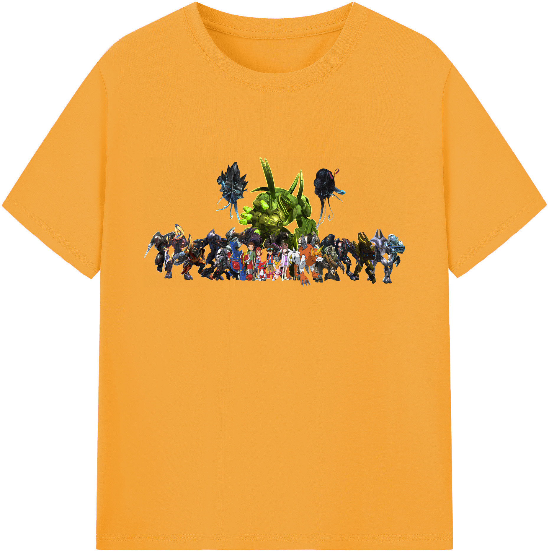 （画像用） Digimon デジタルモンスター/デジモン 綿100％ メンズ半袖Tシャツ｜肌触りやわらか＆通気性