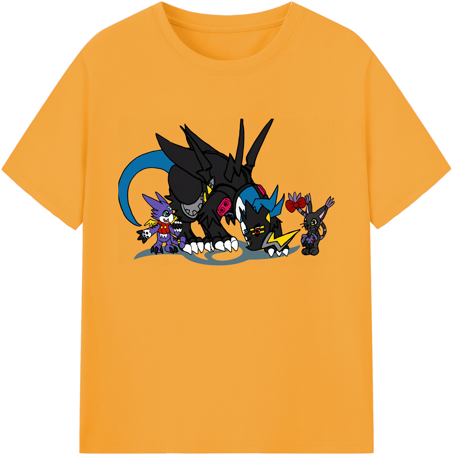（画像用） Digimon デジタルモンスター/デジモン 綿100％ メンズ半袖Tシャツ｜肌触りやわらか＆通気性