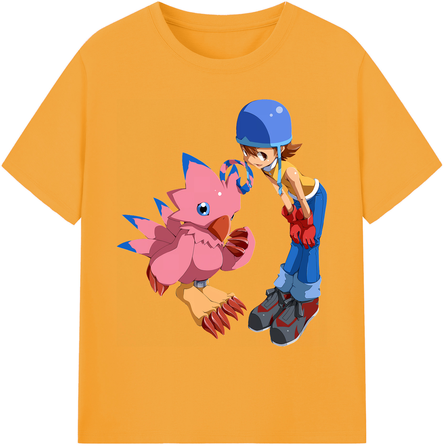 （画像用） Digimon デジタルモンスター/デジモン 綿100％ メンズ半袖Tシャツ｜肌触りやわらか＆通気性