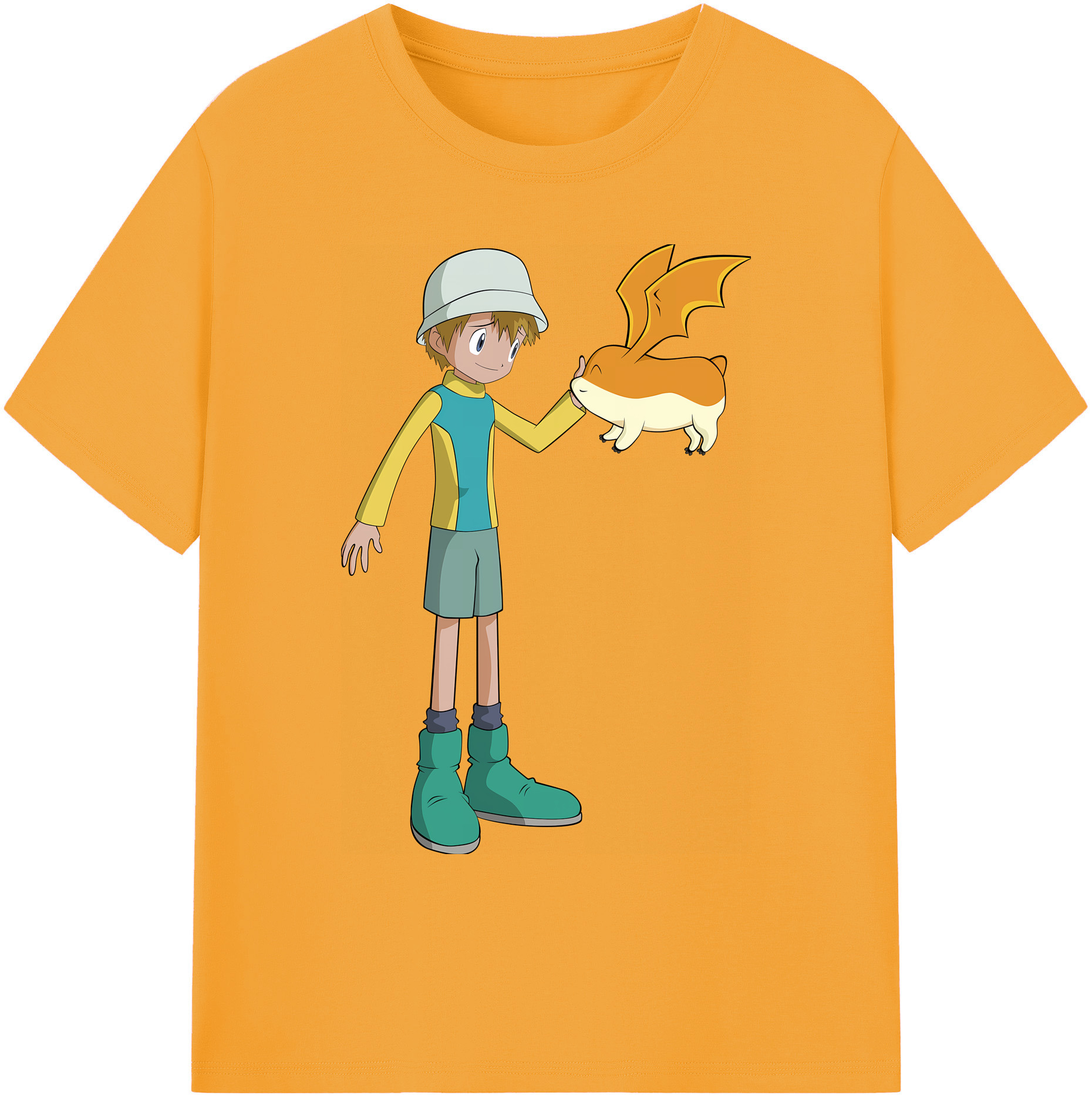 （画像用） Digimon デジタルモンスター/デジモン 綿100％ メンズ半袖Tシャツ｜肌触りやわらか＆通気性