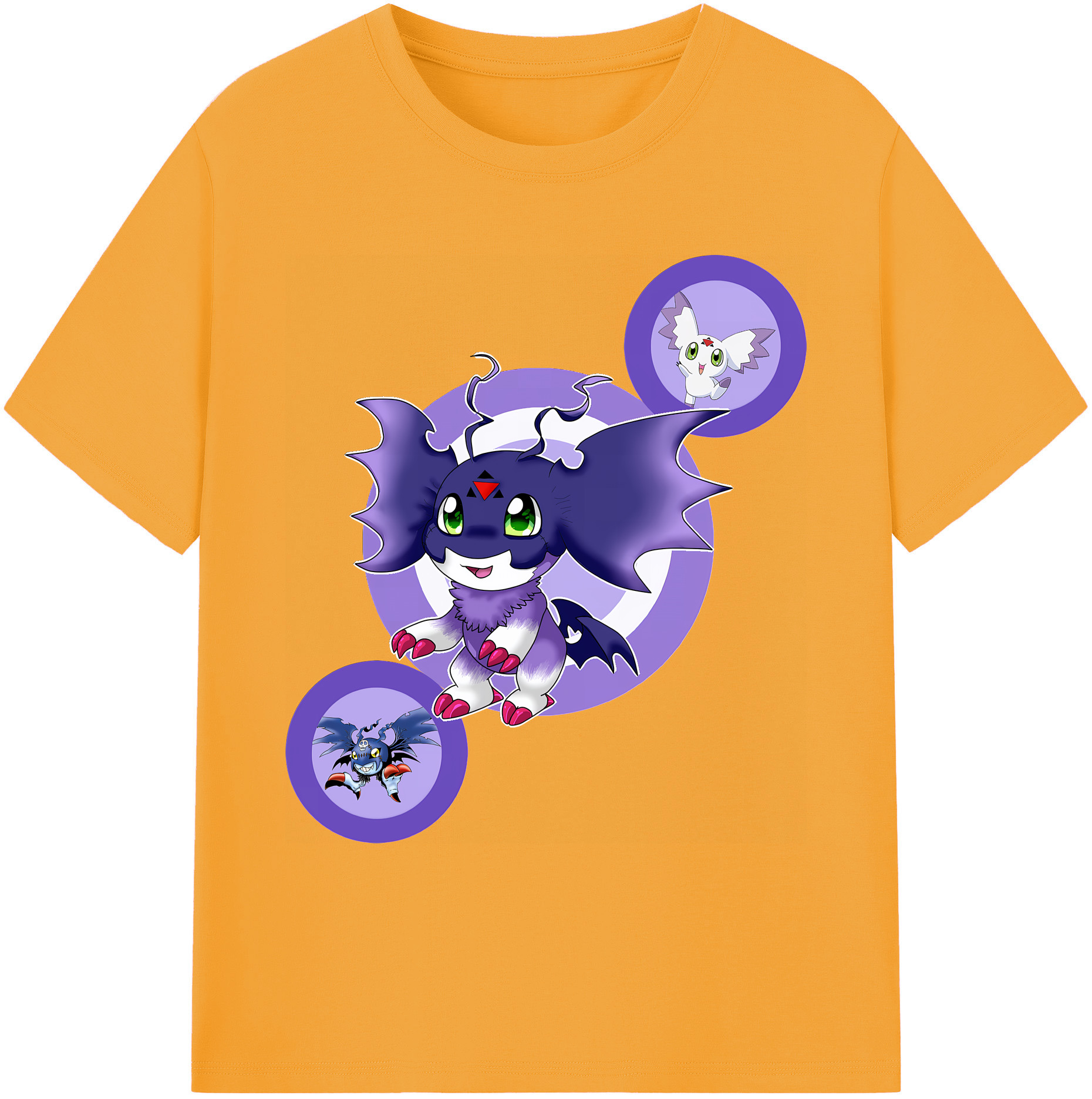 （画像用） Digimon デジタルモンスター/デジモン 綿100％ メンズ半袖Tシャツ｜肌触りやわらか＆通気性