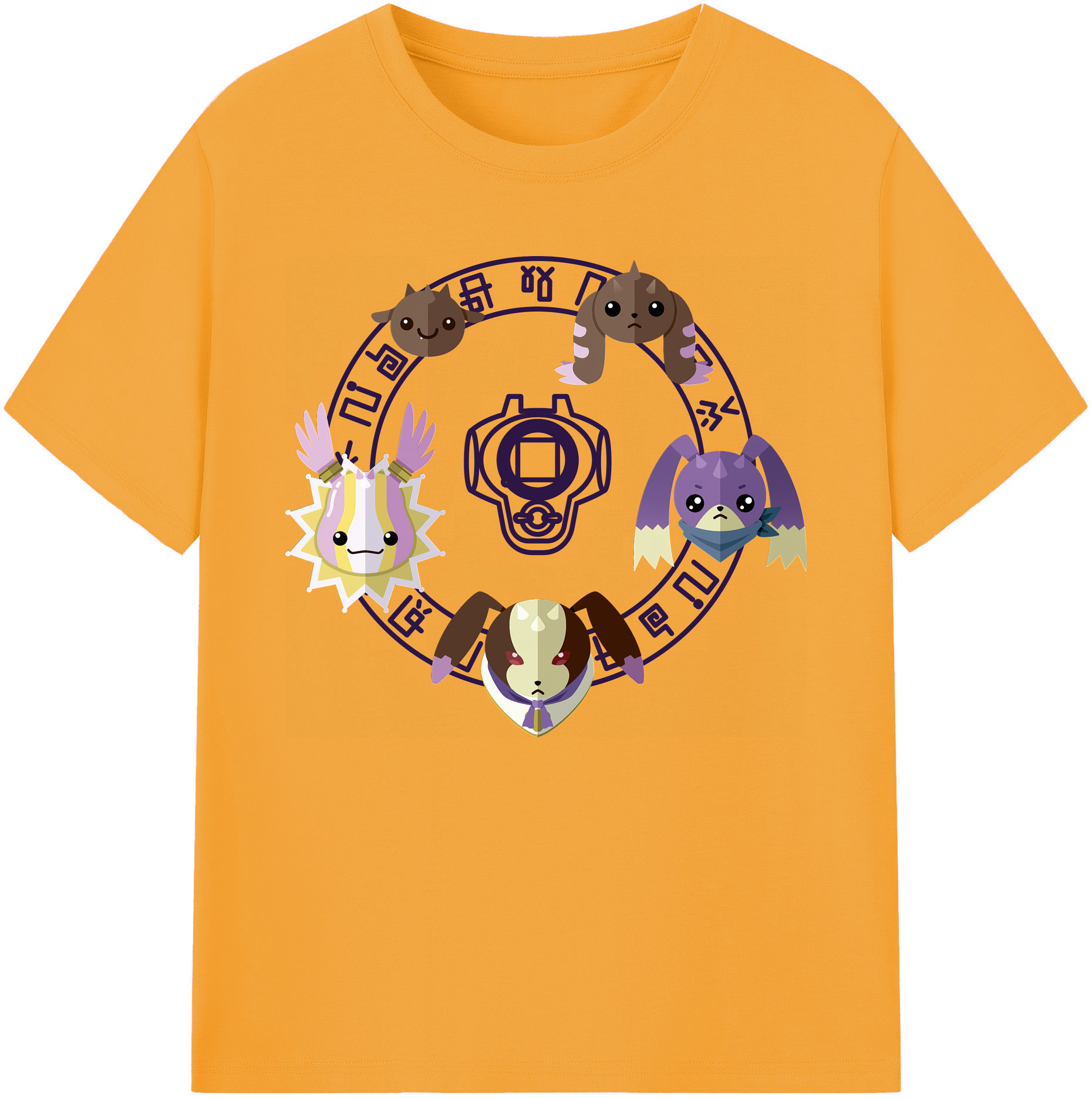 （画像用） Digimon デジタルモンスター/デジモン 綿100％ メンズ半袖Tシャツ｜肌触りやわらか＆通気性