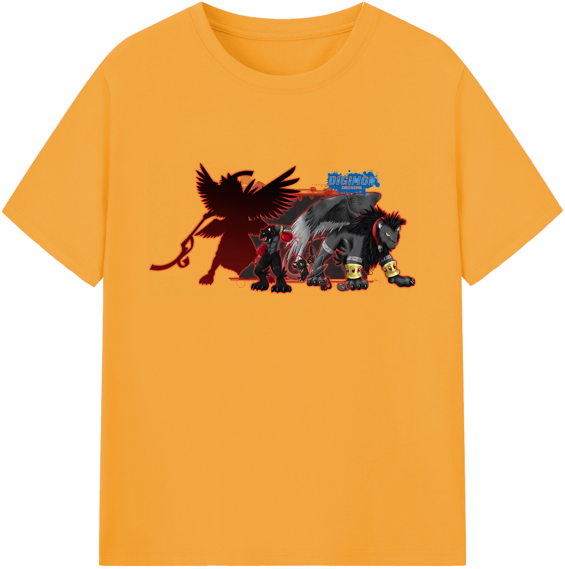 （画像用） Digimon デジタルモンスター/デジモン 綿100％ メンズ半袖Tシャツ｜肌触りやわらか＆通気性