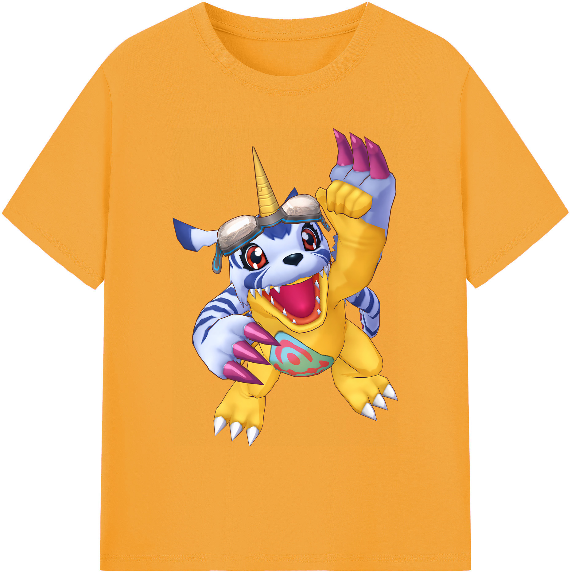 （画像用） Digimon デジタルモンスター/デジモン 綿100％ メンズ半袖Tシャツ｜肌触りやわらか＆通気性