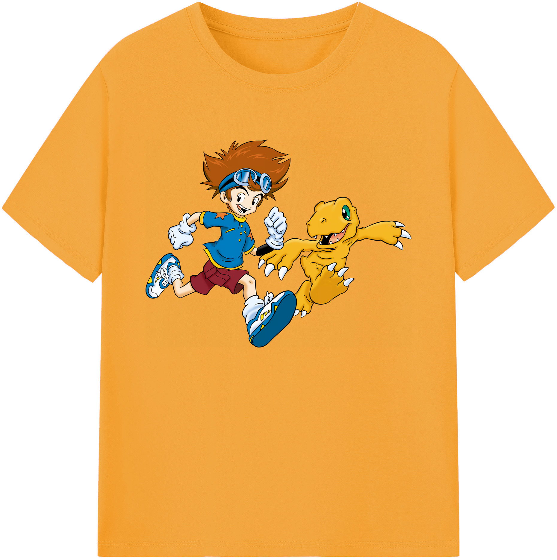 （画像用） Digimon デジタルモンスター/デジモン 綿100％ メンズ半袖Tシャツ｜肌触りやわらか＆通気性