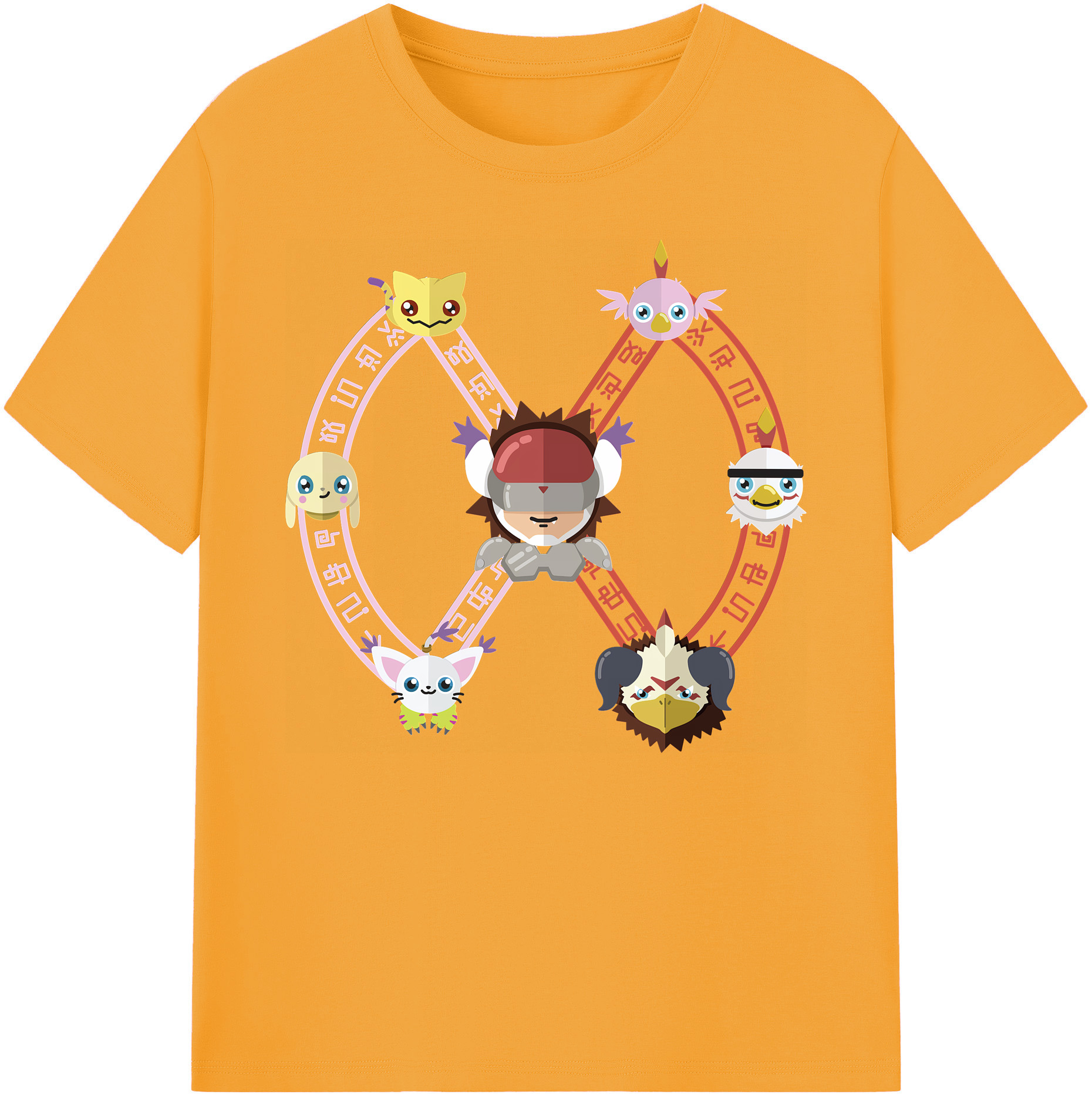（画像用） Digimon デジタルモンスター/デジモン 綿100％ メンズ半袖Tシャツ｜肌触りやわらか＆通気性