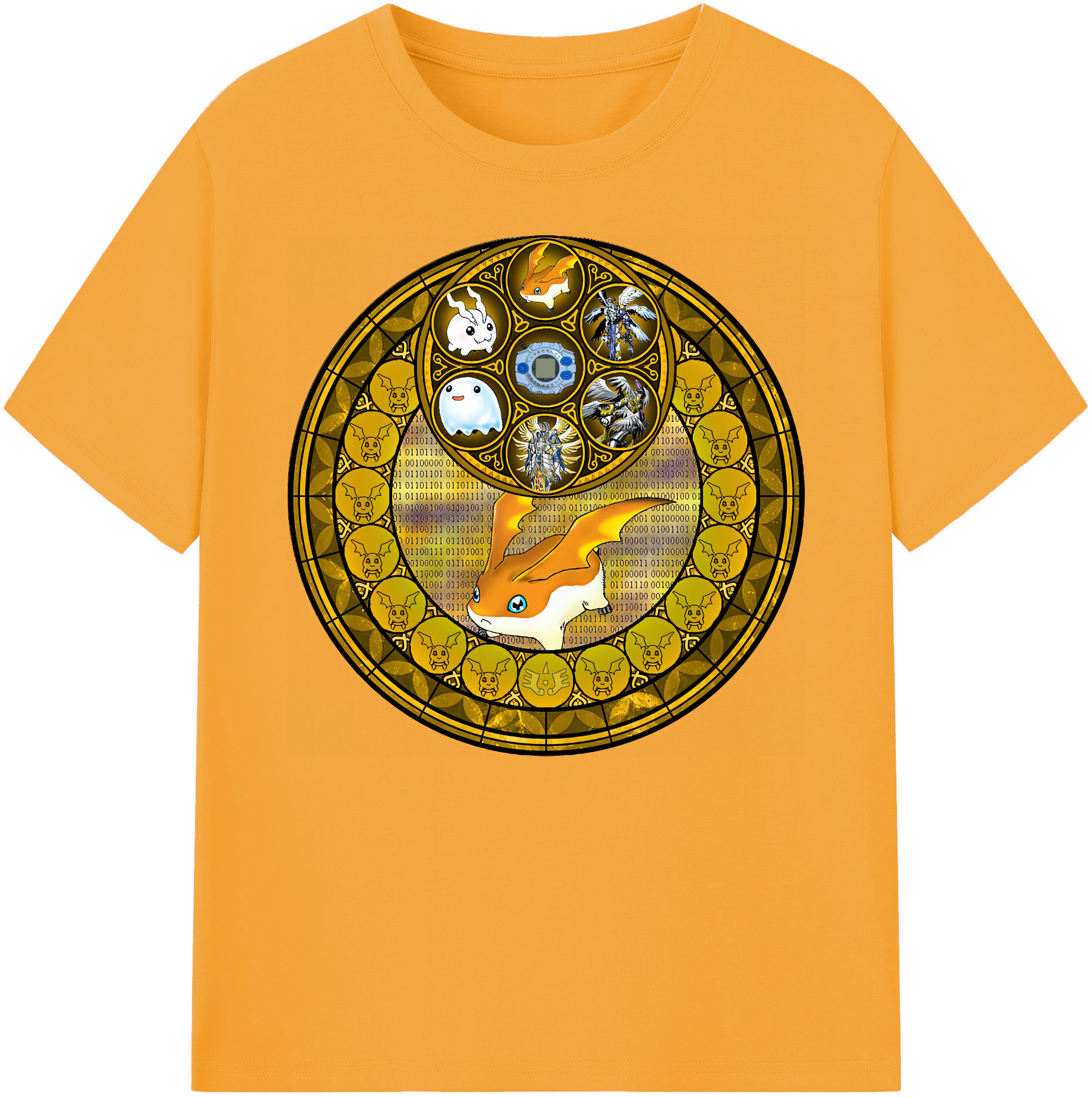 （画像用） Digimon デジタルモンスター/デジモン 綿100％ メンズ半袖Tシャツ｜肌触りやわらか＆通気性
