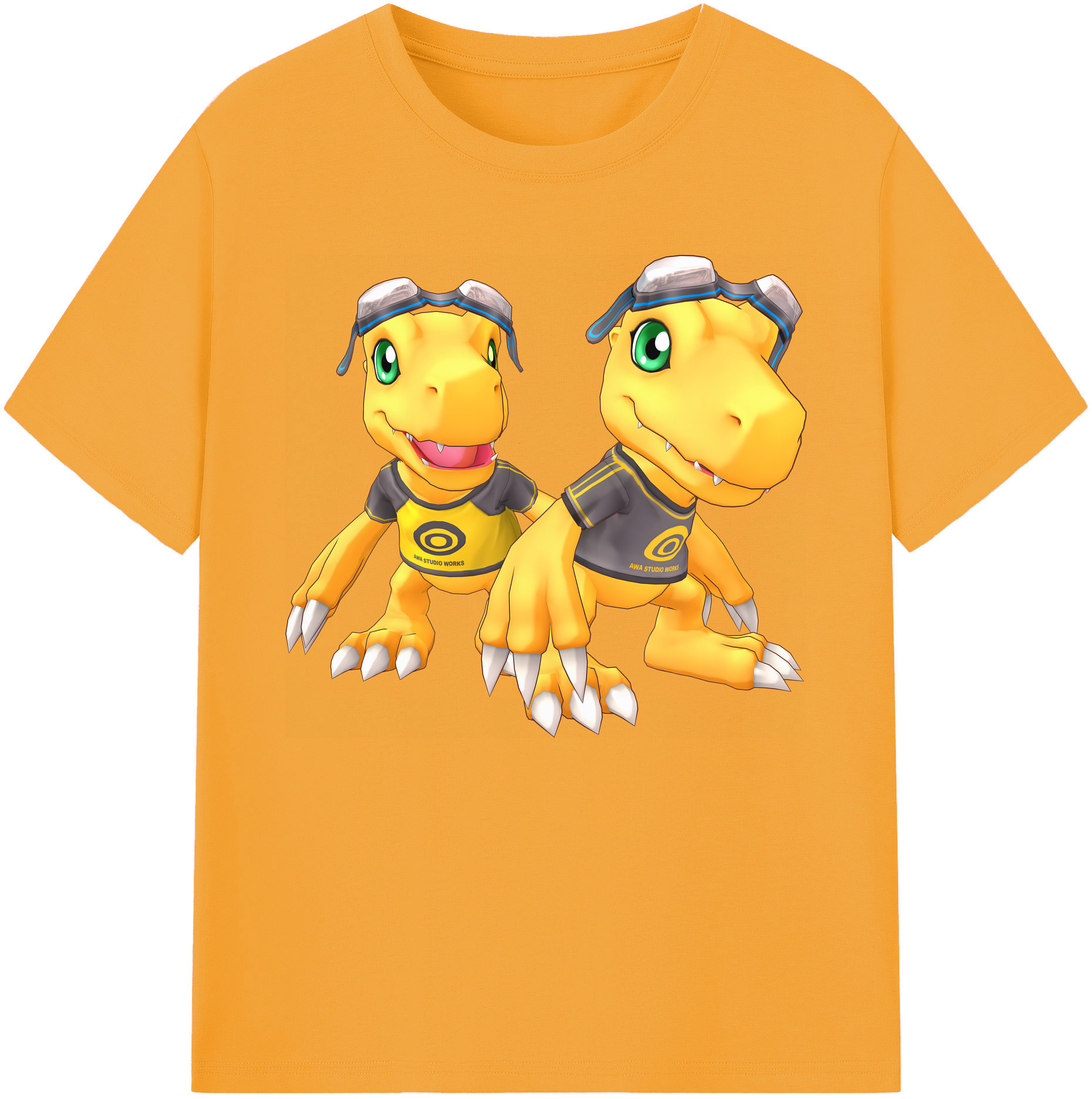 （画像用） Digimon デジタルモンスター/デジモン 綿100％ メンズ半袖Tシャツ｜肌触りやわらか＆通気性