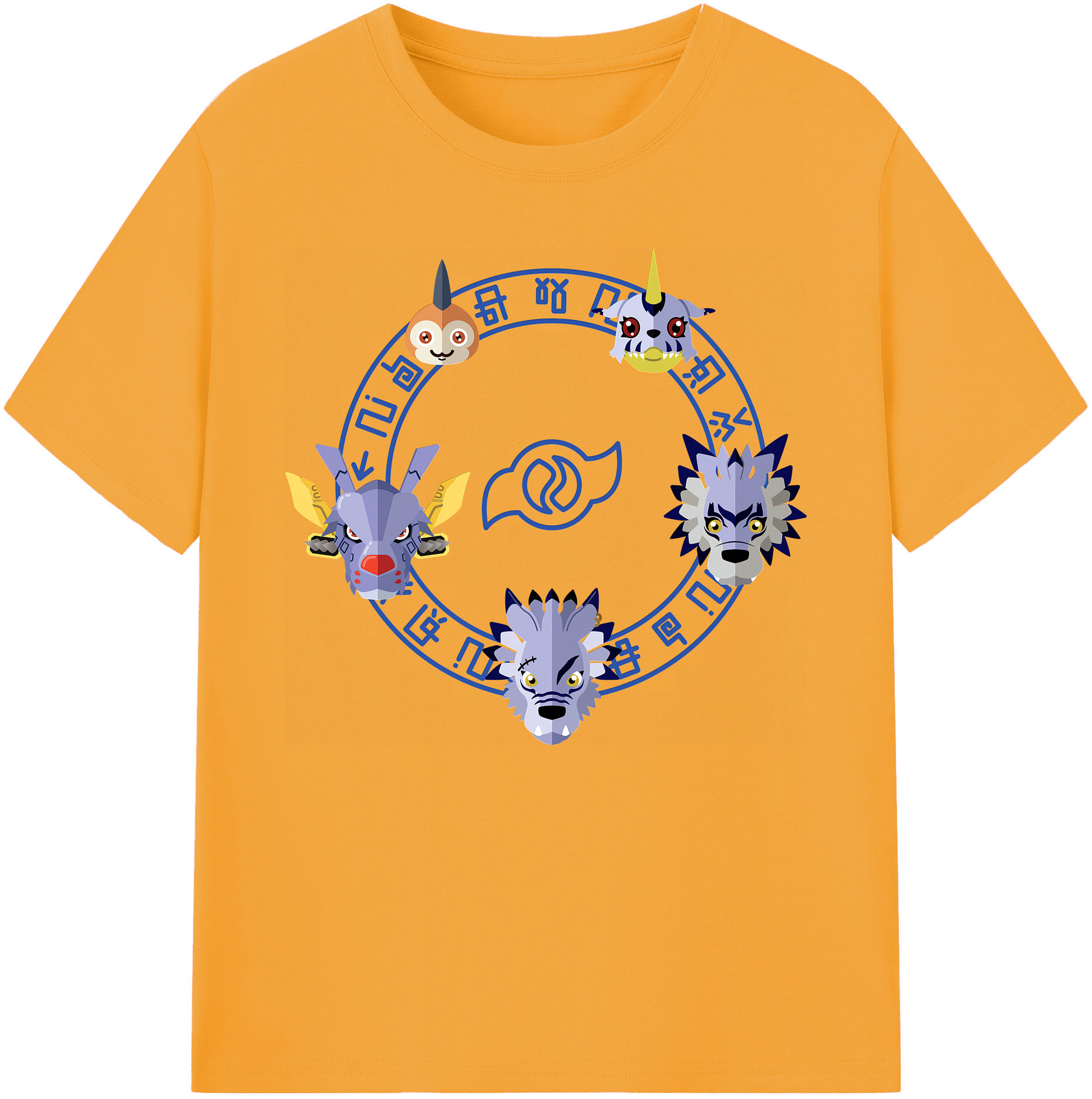 （画像用） Digimon デジタルモンスター/デジモン 綿100％ メンズ半袖Tシャツ｜肌触りやわらか＆通気性