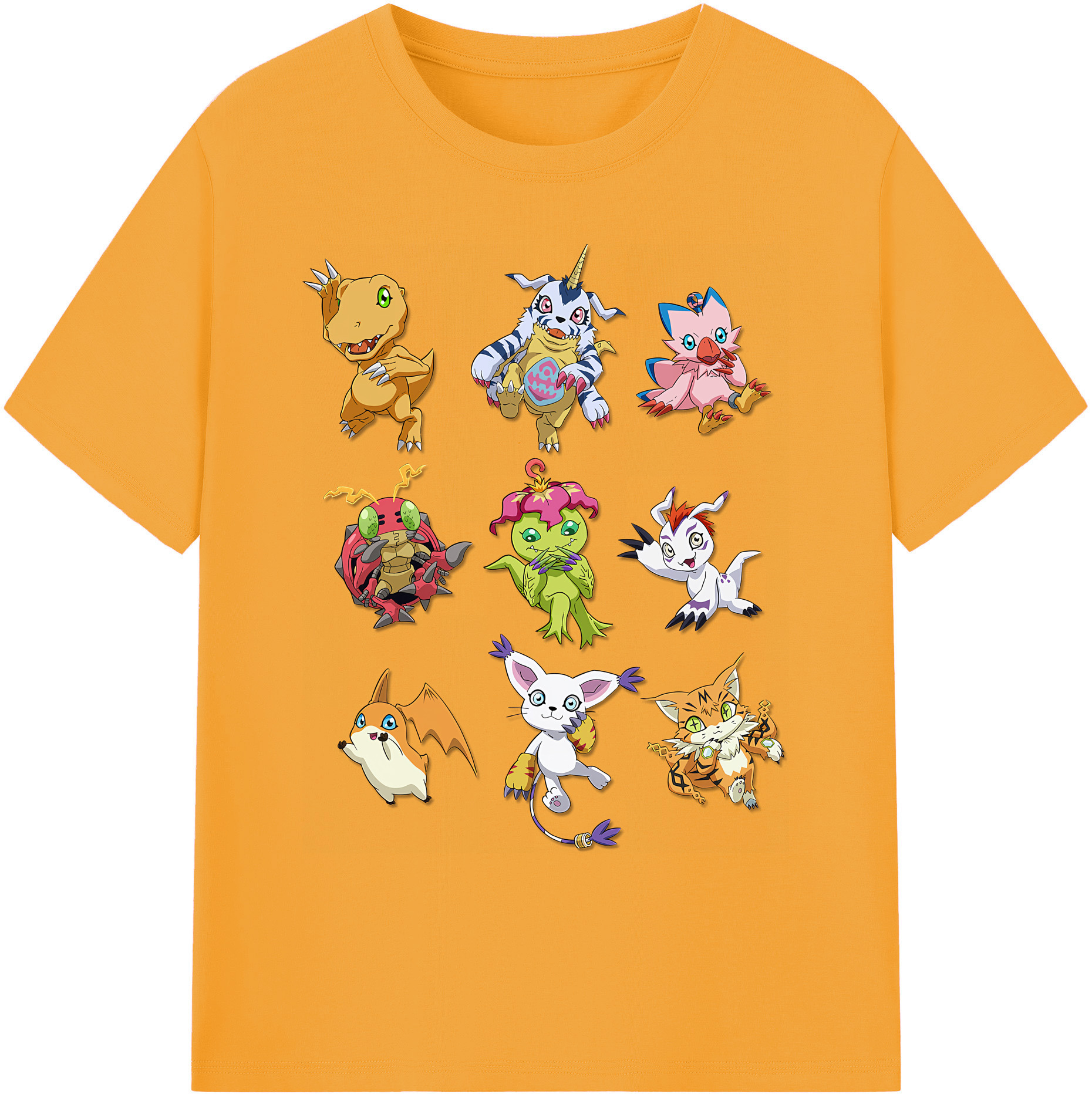 （画像用） Digimon デジタルモンスター/デジモン 綿100％ メンズ半袖Tシャツ｜肌触りやわらか＆通気性