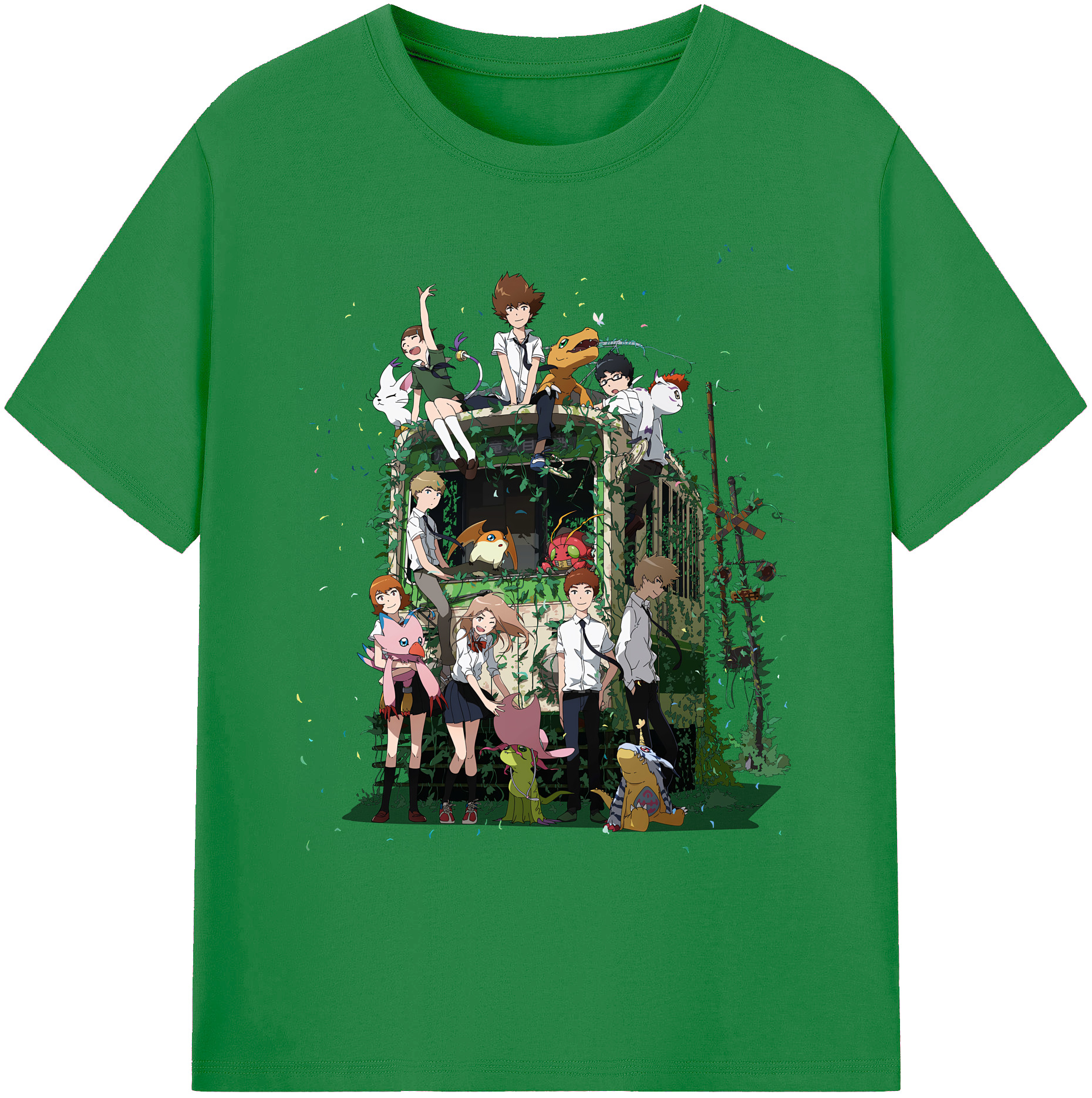 （画像用） Digimon デジタルモンスター/デジモン 綿100％ メンズ半袖Tシャツ｜肌触りやわらか＆通気性