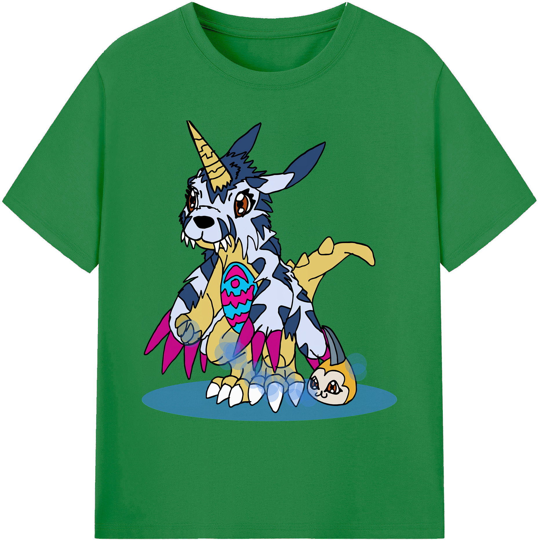 （画像用） Digimon デジタルモンスター/デジモン 綿100％ メンズ半袖Tシャツ｜肌触りやわらか＆通気性
