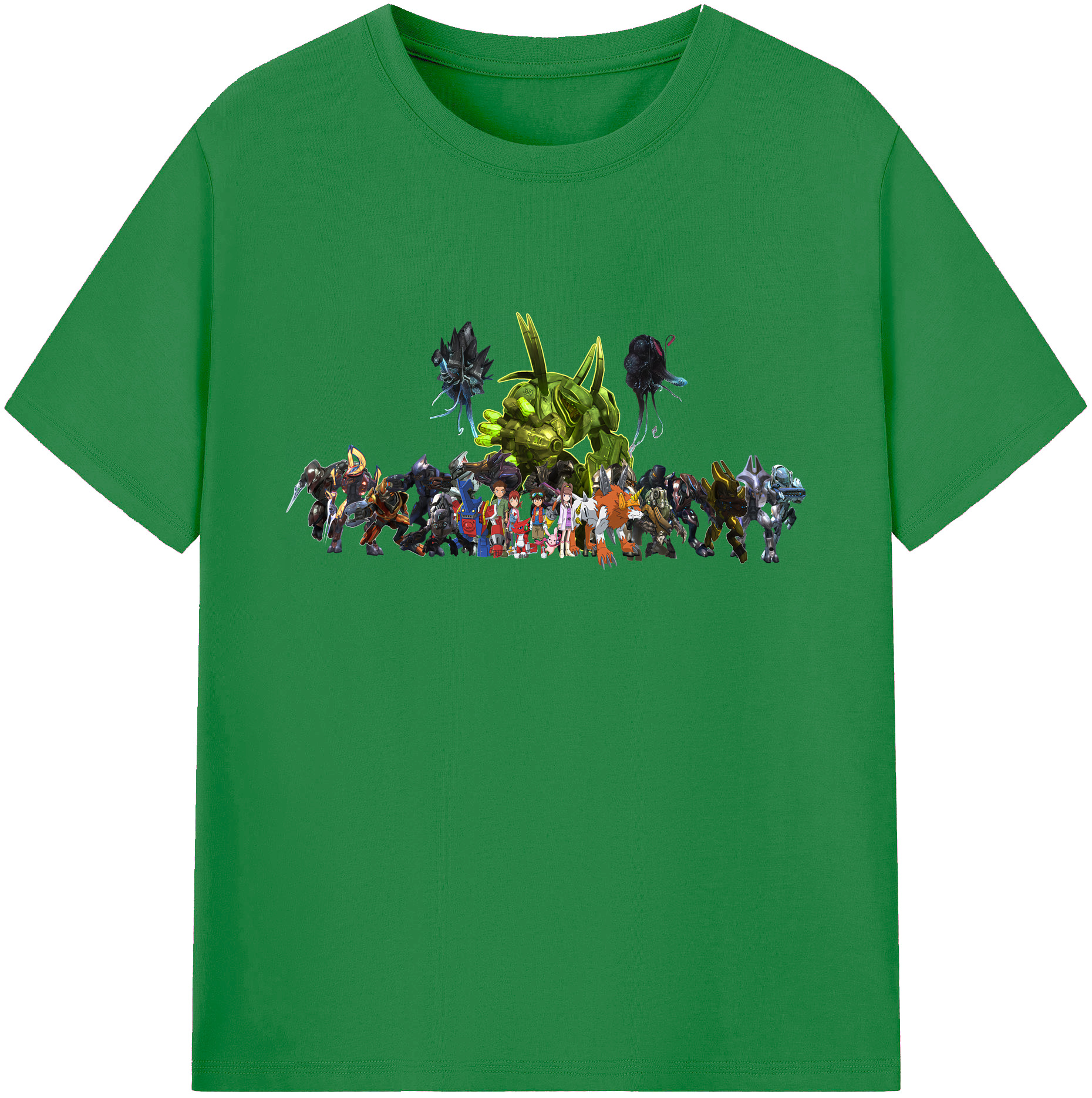 （画像用） Digimon デジタルモンスター/デジモン 綿100％ メンズ半袖Tシャツ｜肌触りやわらか＆通気性