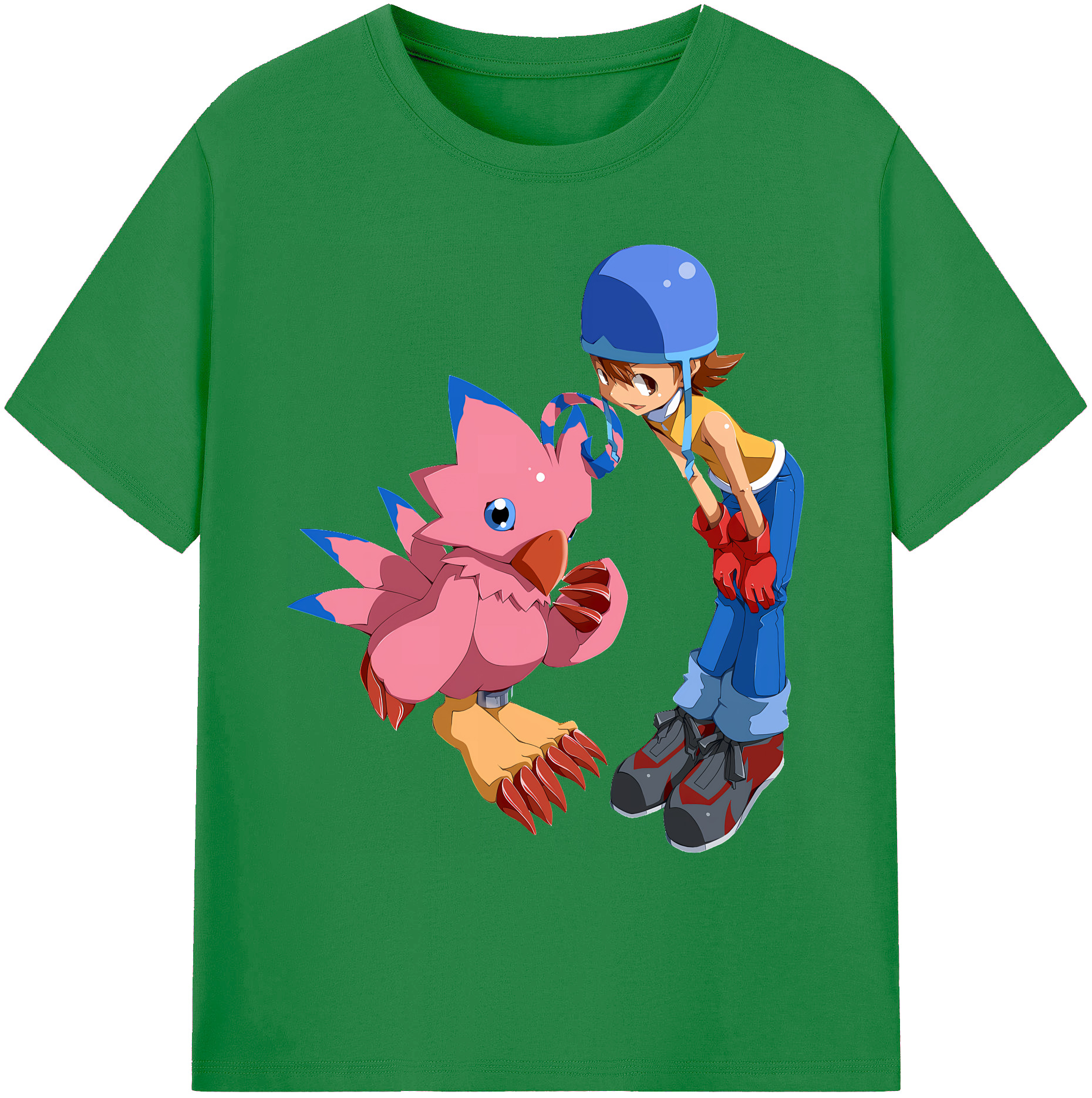 （画像用） Digimon デジタルモンスター/デジモン 綿100％ メンズ半袖Tシャツ｜肌触りやわらか＆通気性