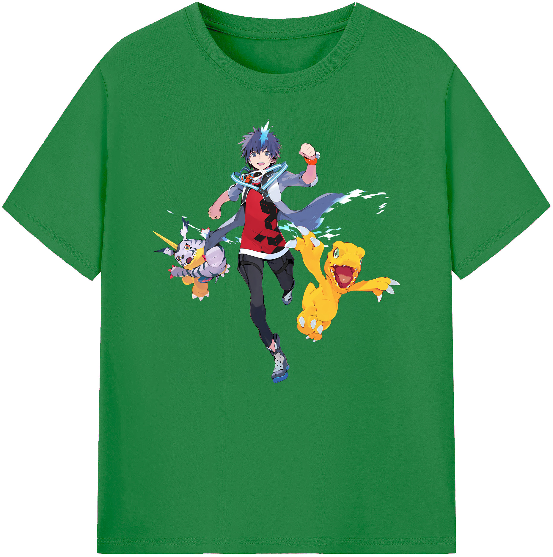 （画像用） Digimon デジタルモンスター/デジモン 綿100％ メンズ半袖Tシャツ｜肌触りやわらか＆通気性
