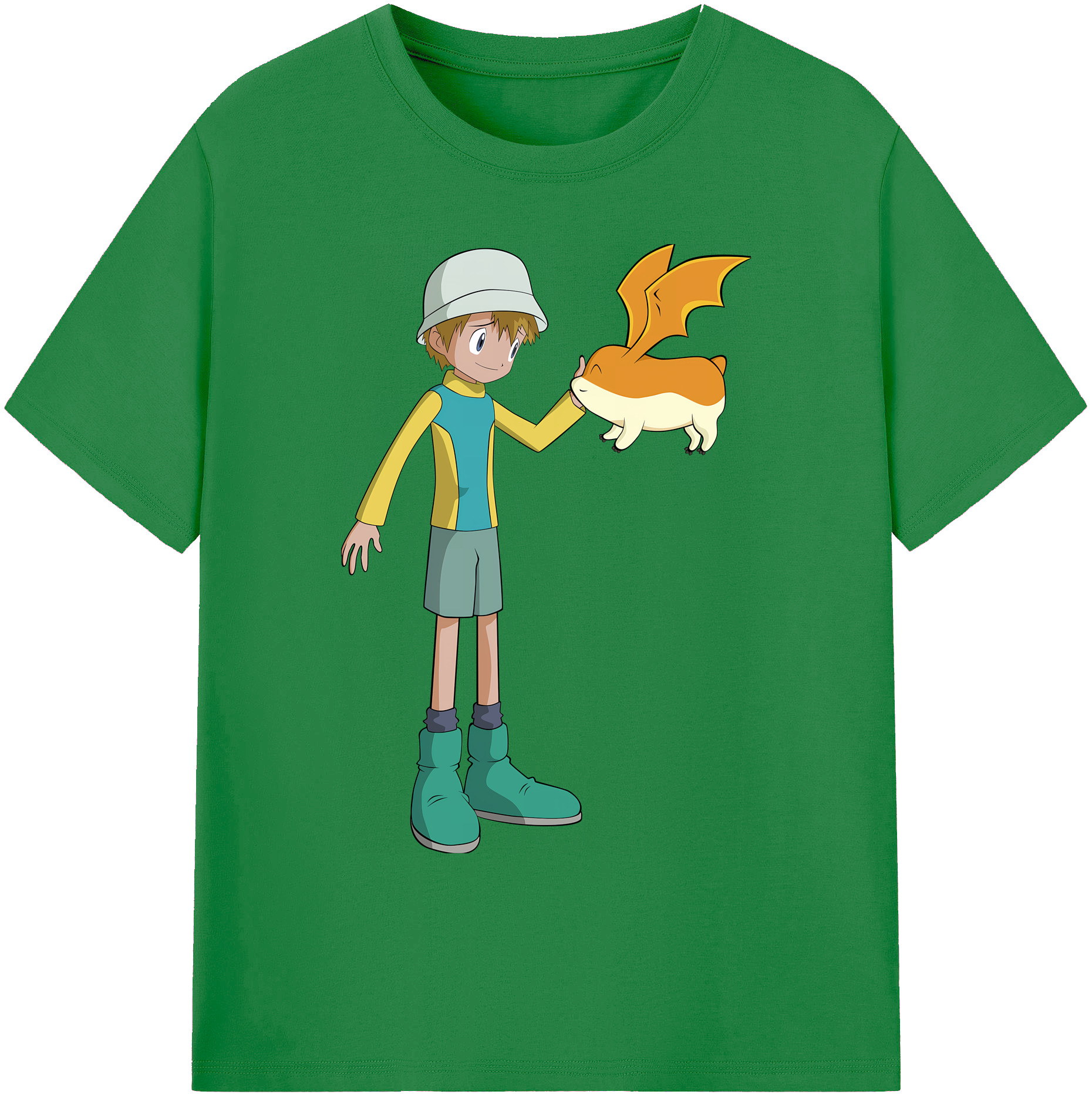 （画像用） Digimon デジタルモンスター/デジモン 綿100％ メンズ半袖Tシャツ｜肌触りやわらか＆通気性