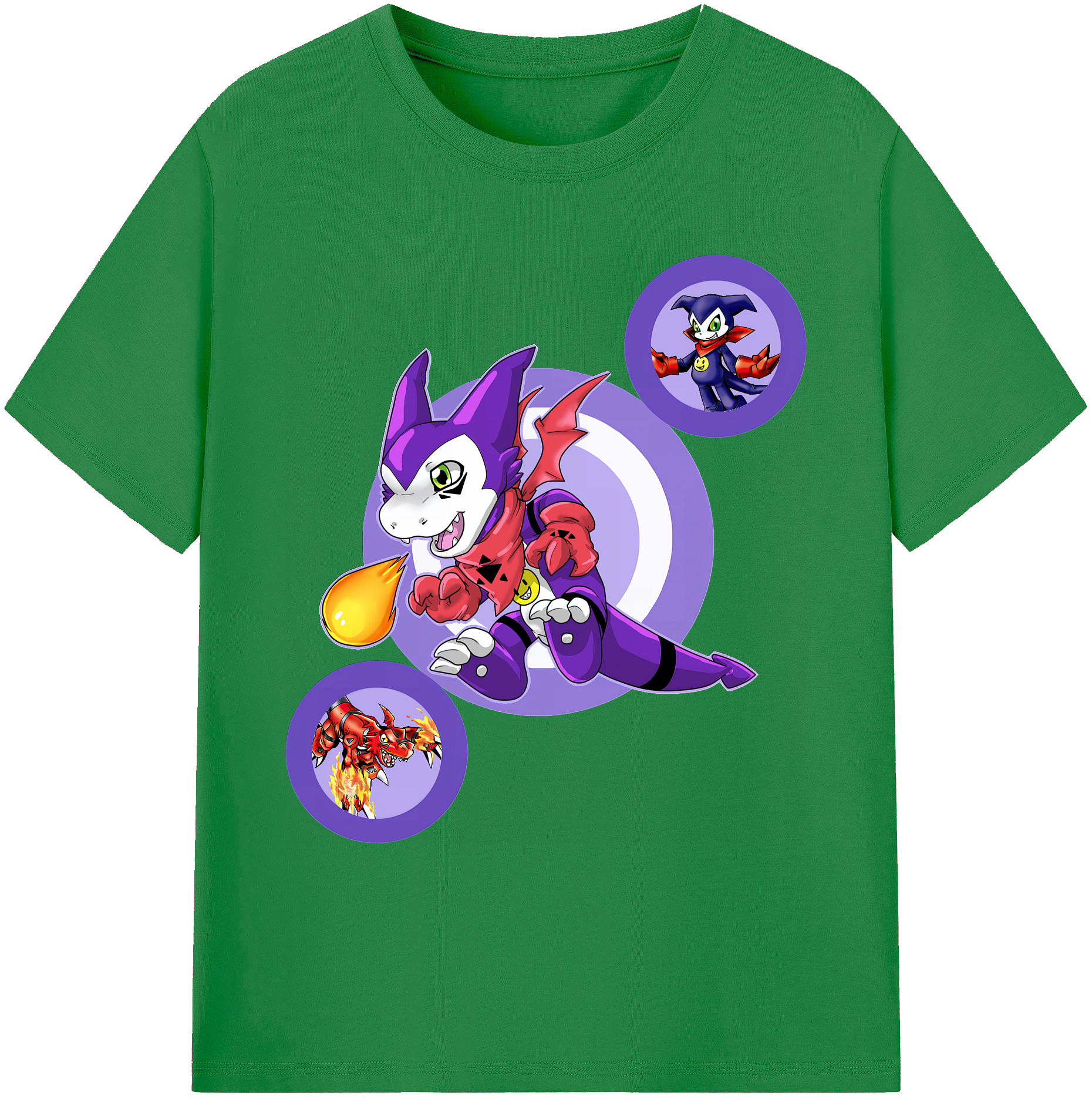 （画像用） Digimon デジタルモンスター/デジモン 綿100％ メンズ半袖Tシャツ｜肌触りやわらか＆通気性