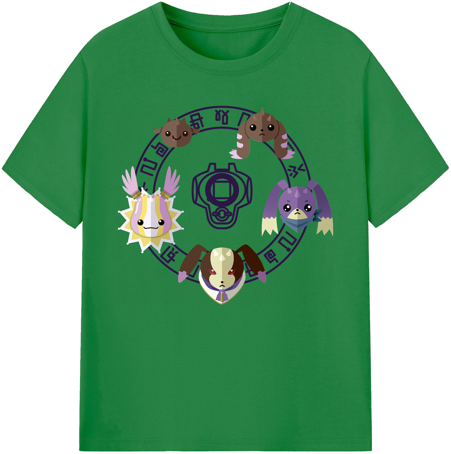 （画像用） Digimon デジタルモンスター/デジモン 綿100％ メンズ半袖Tシャツ｜肌触りやわらか＆通気性