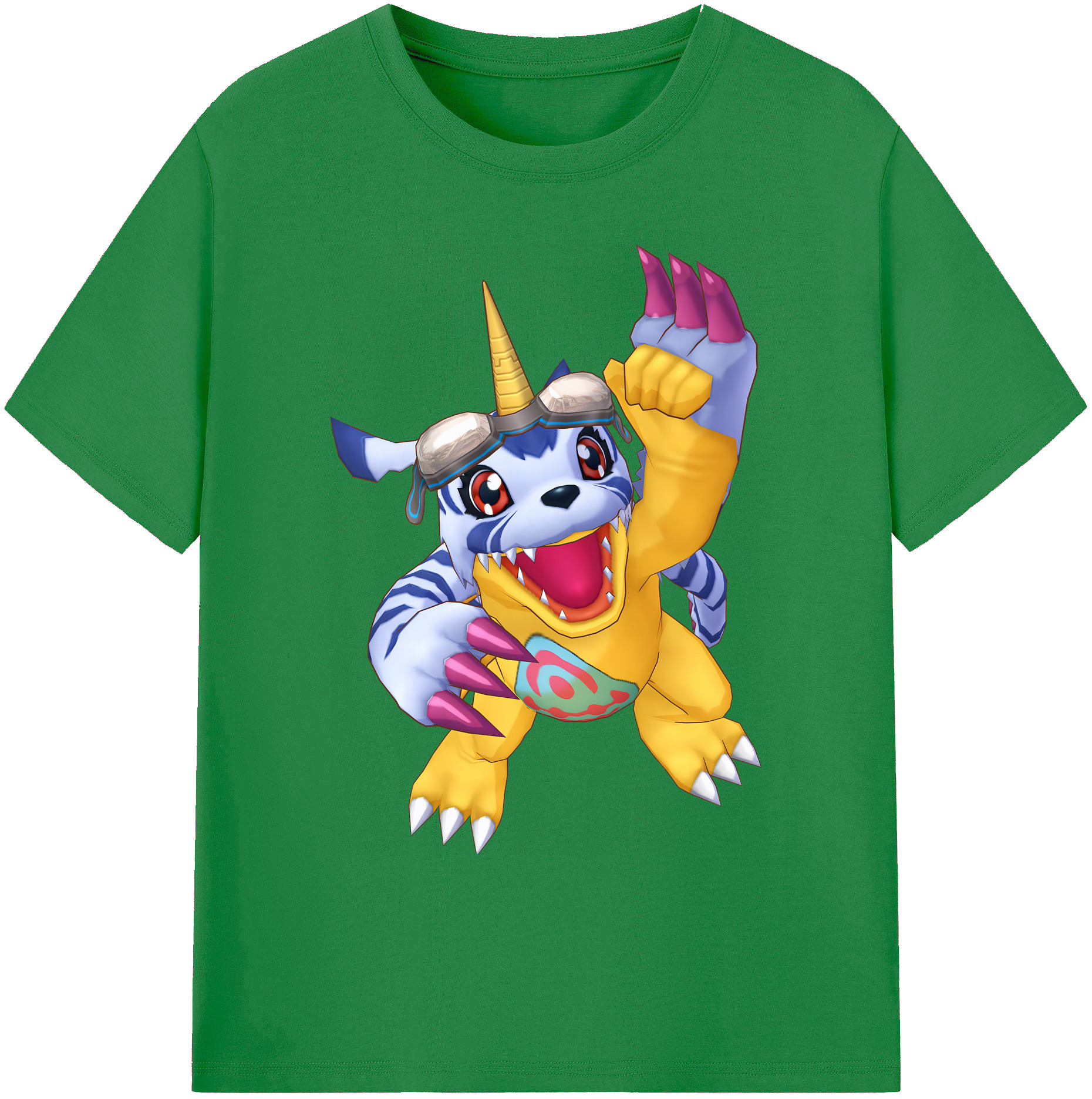 （画像用） Digimon デジタルモンスター/デジモン 綿100％ メンズ半袖Tシャツ｜肌触りやわらか＆通気性
