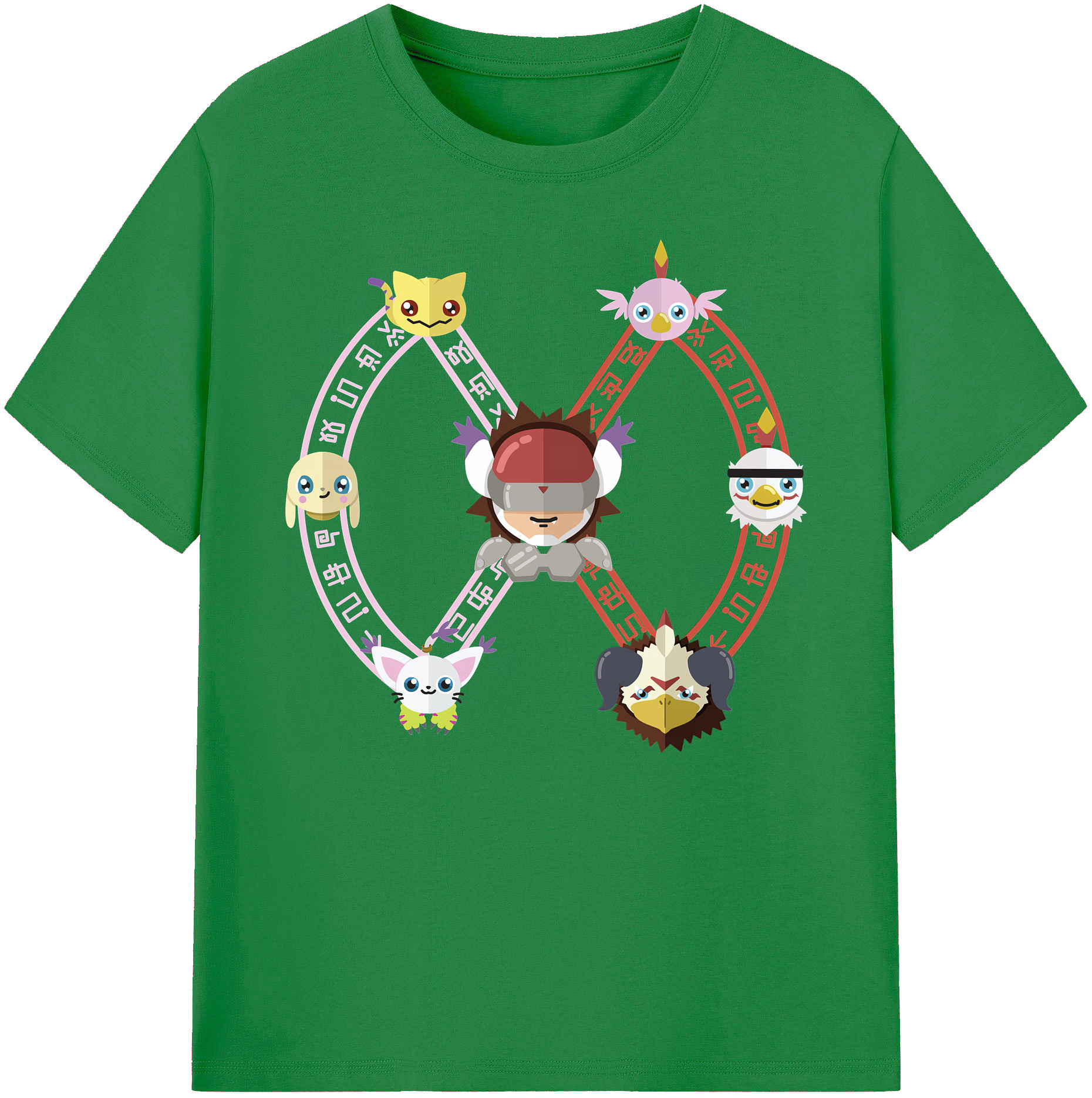 （画像用） Digimon デジタルモンスター/デジモン 綿100％ メンズ半袖Tシャツ｜肌触りやわらか＆通気性