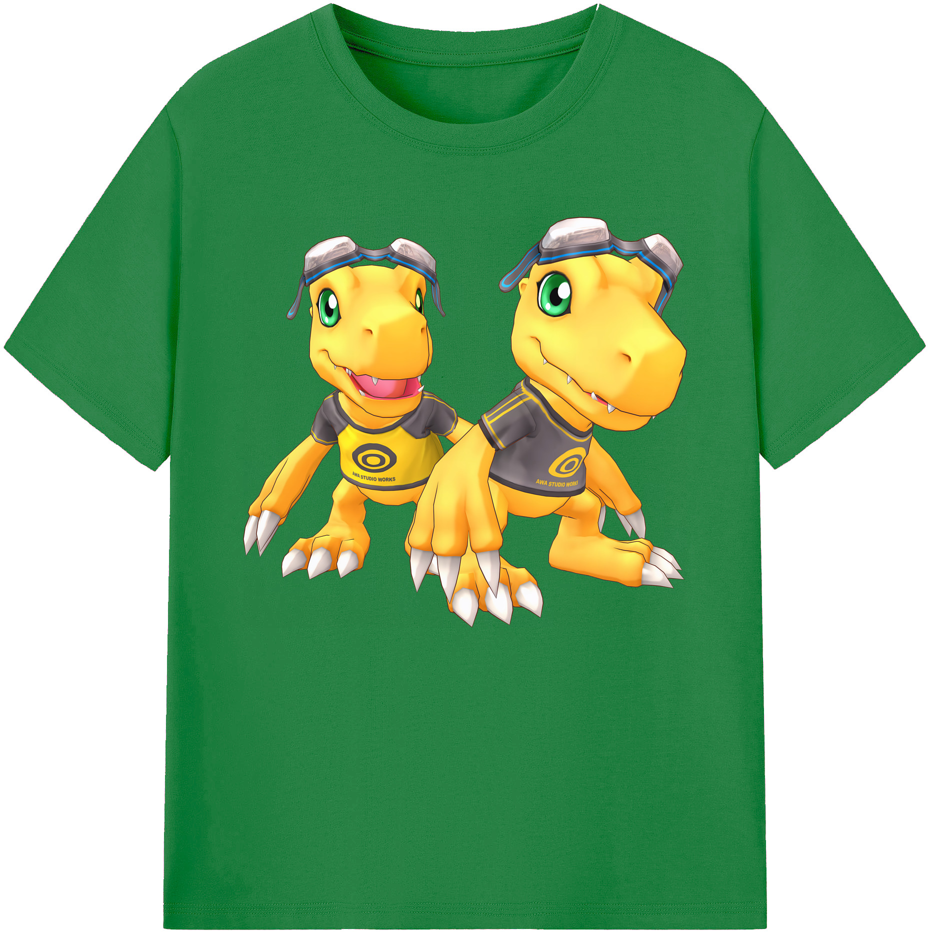 （画像用） Digimon デジタルモンスター/デジモン 綿100％ メンズ半袖Tシャツ｜肌触りやわらか＆通気性