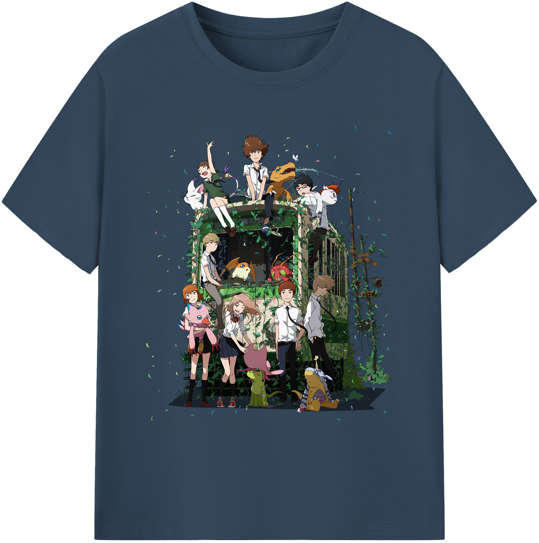 （画像用） Digimon デジタルモンスター/デジモン 綿100％ メンズ半袖Tシャツ｜肌触りやわらか＆通気性