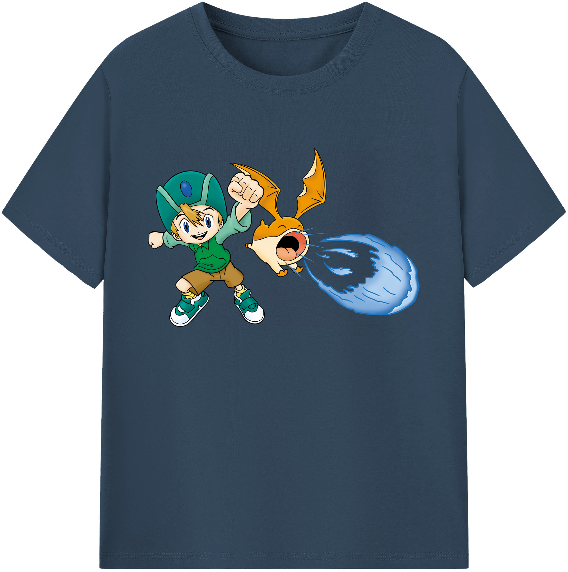（画像用） Digimon デジタルモンスター/デジモン 綿100％ メンズ半袖Tシャツ｜肌触りやわらか＆通気性