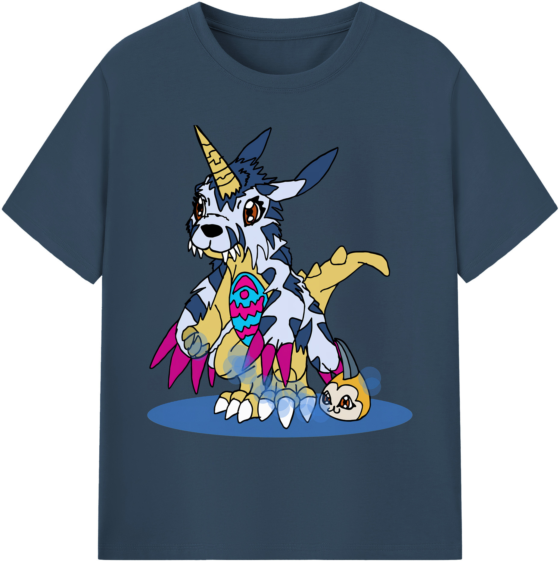 （画像用） Digimon デジタルモンスター/デジモン 綿100％ メンズ半袖Tシャツ｜肌触りやわらか＆通気性