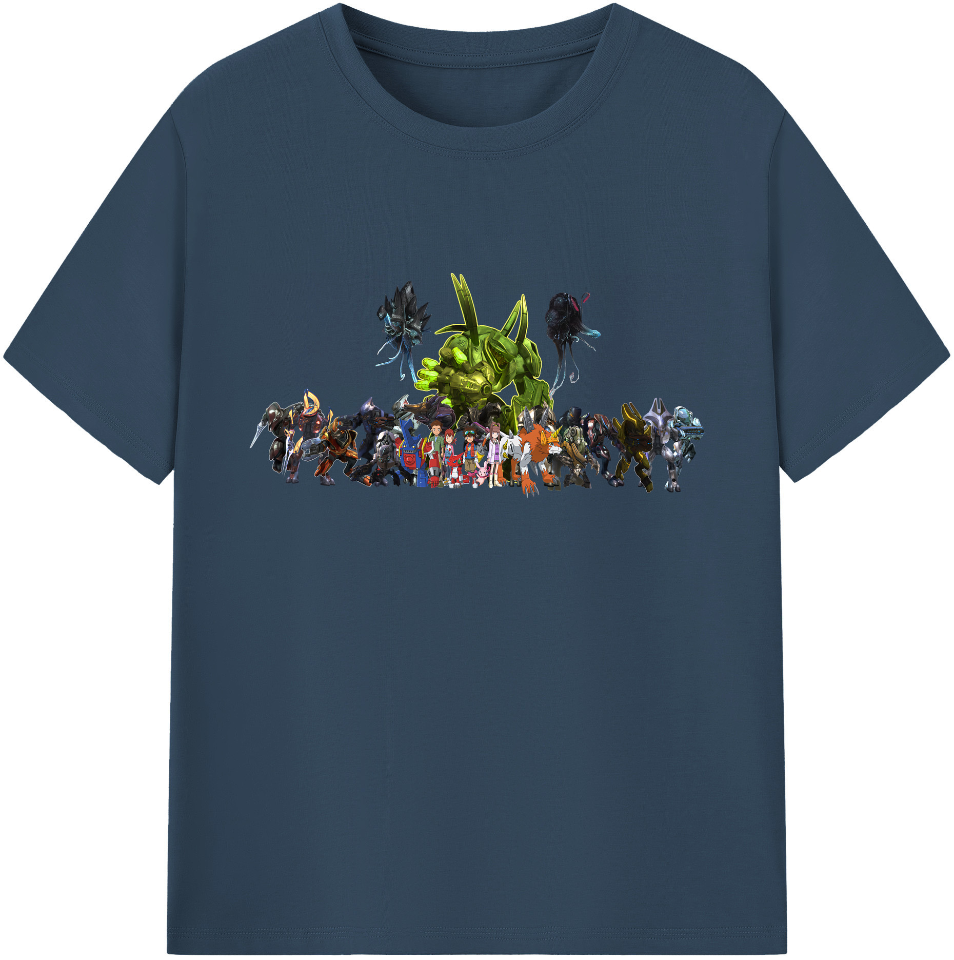 （画像用） Digimon デジタルモンスター/デジモン 綿100％ メンズ半袖Tシャツ｜肌触りやわらか＆通気性