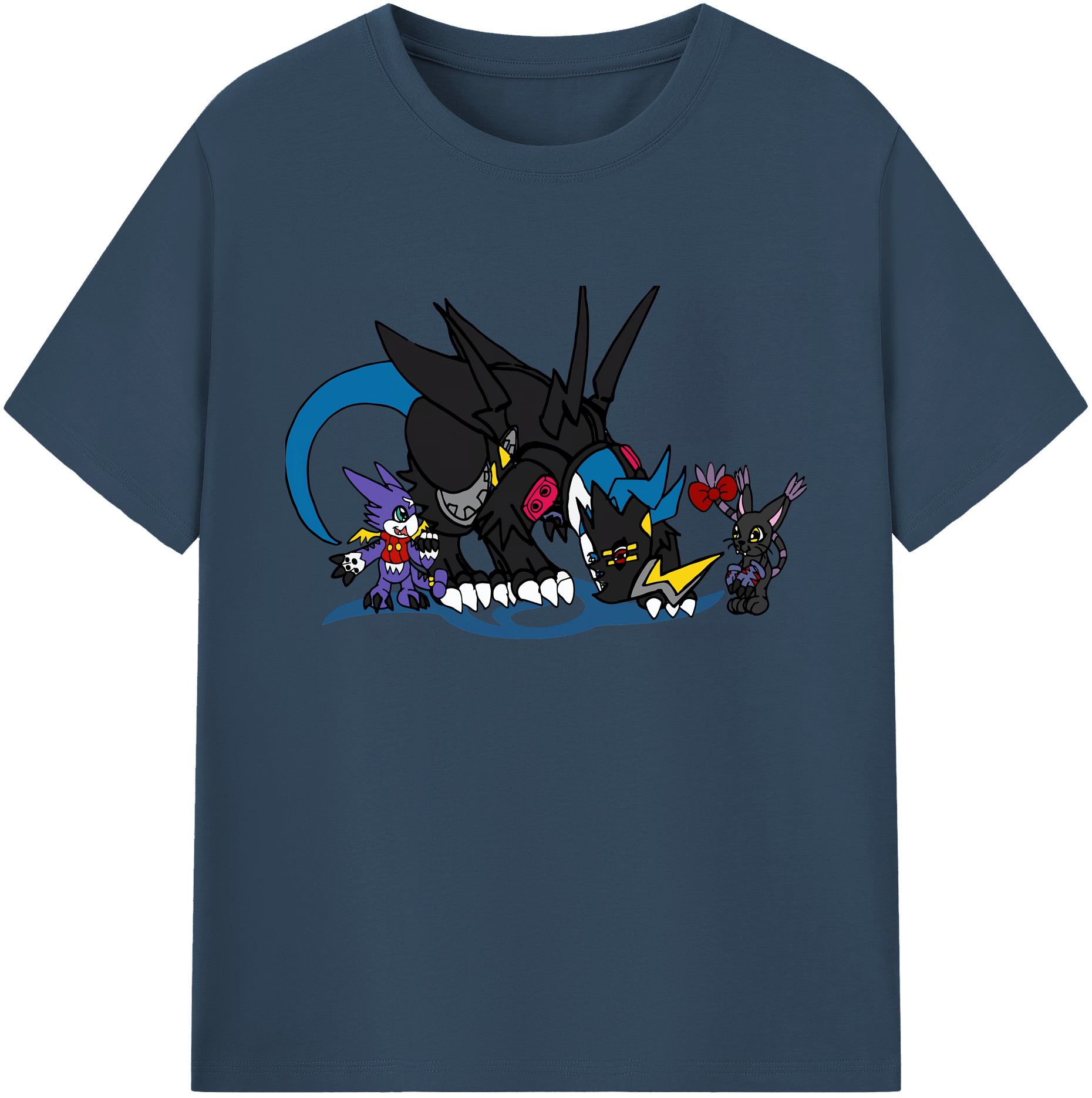 （画像用） Digimon デジタルモンスター/デジモン 綿100％ メンズ半袖Tシャツ｜肌触りやわらか＆通気性