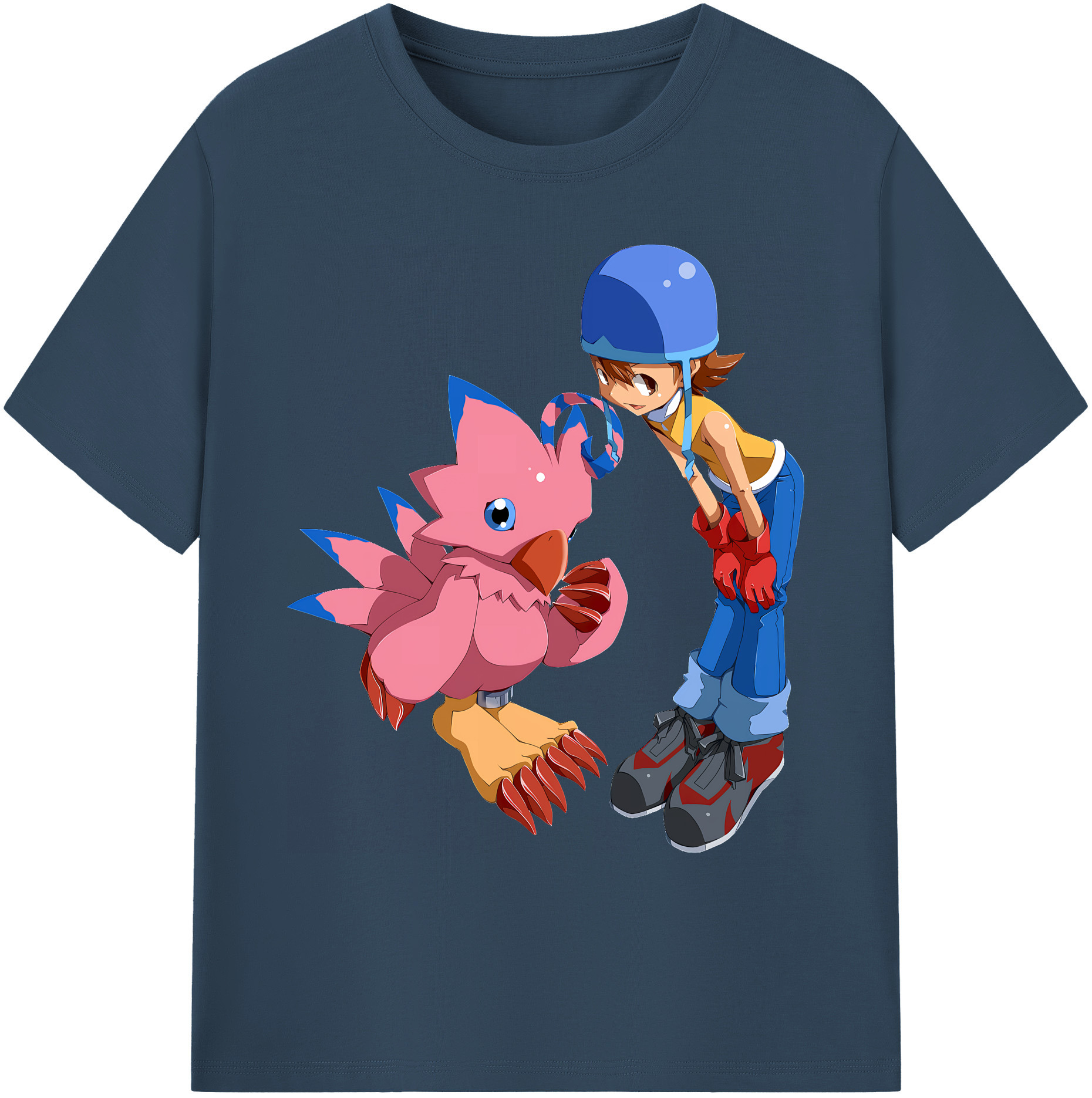 （画像用） Digimon デジタルモンスター/デジモン 綿100％ メンズ半袖Tシャツ｜肌触りやわらか＆通気性