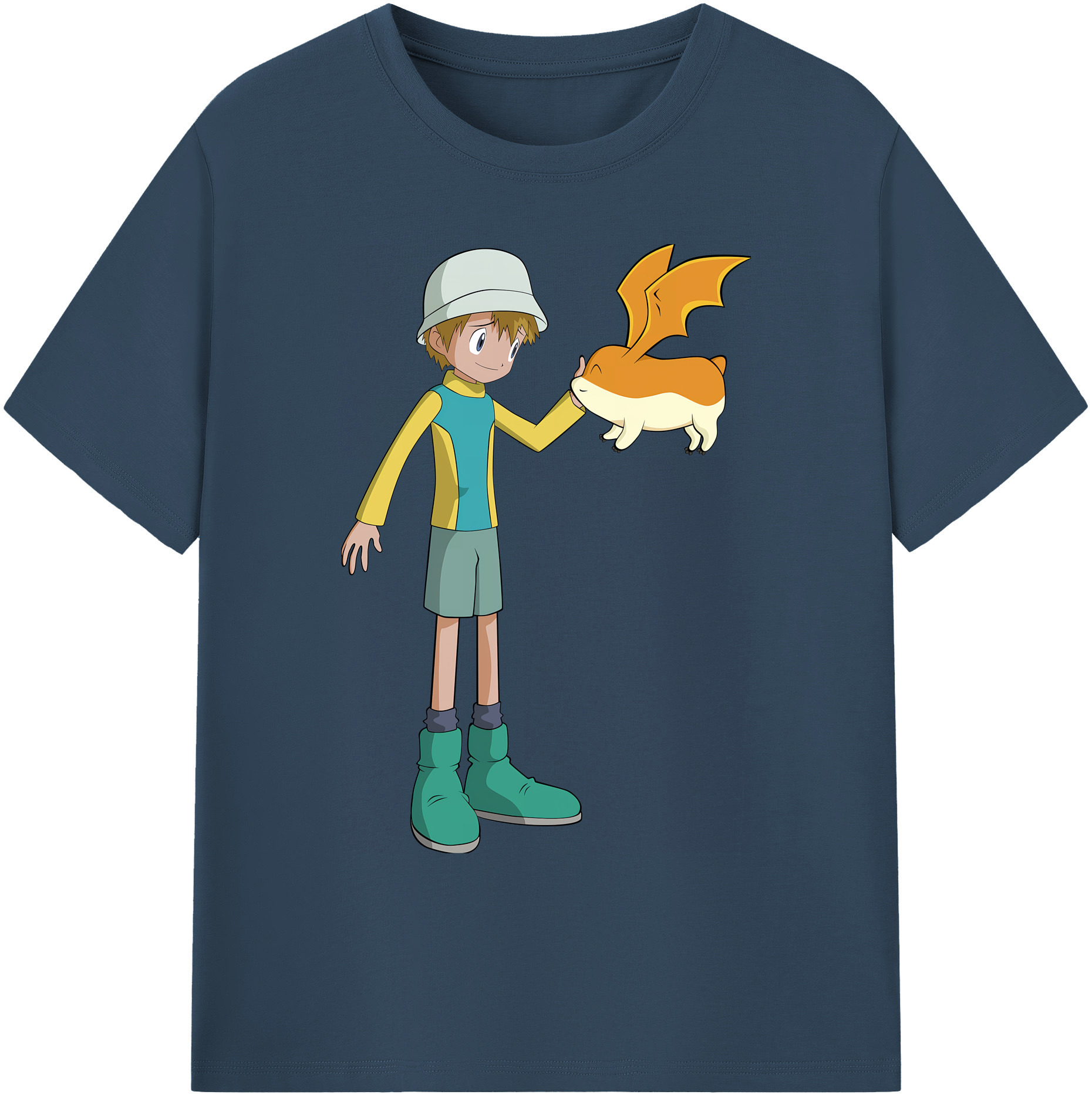 （画像用） Digimon デジタルモンスター/デジモン 綿100％ メンズ半袖Tシャツ｜肌触りやわらか＆通気性