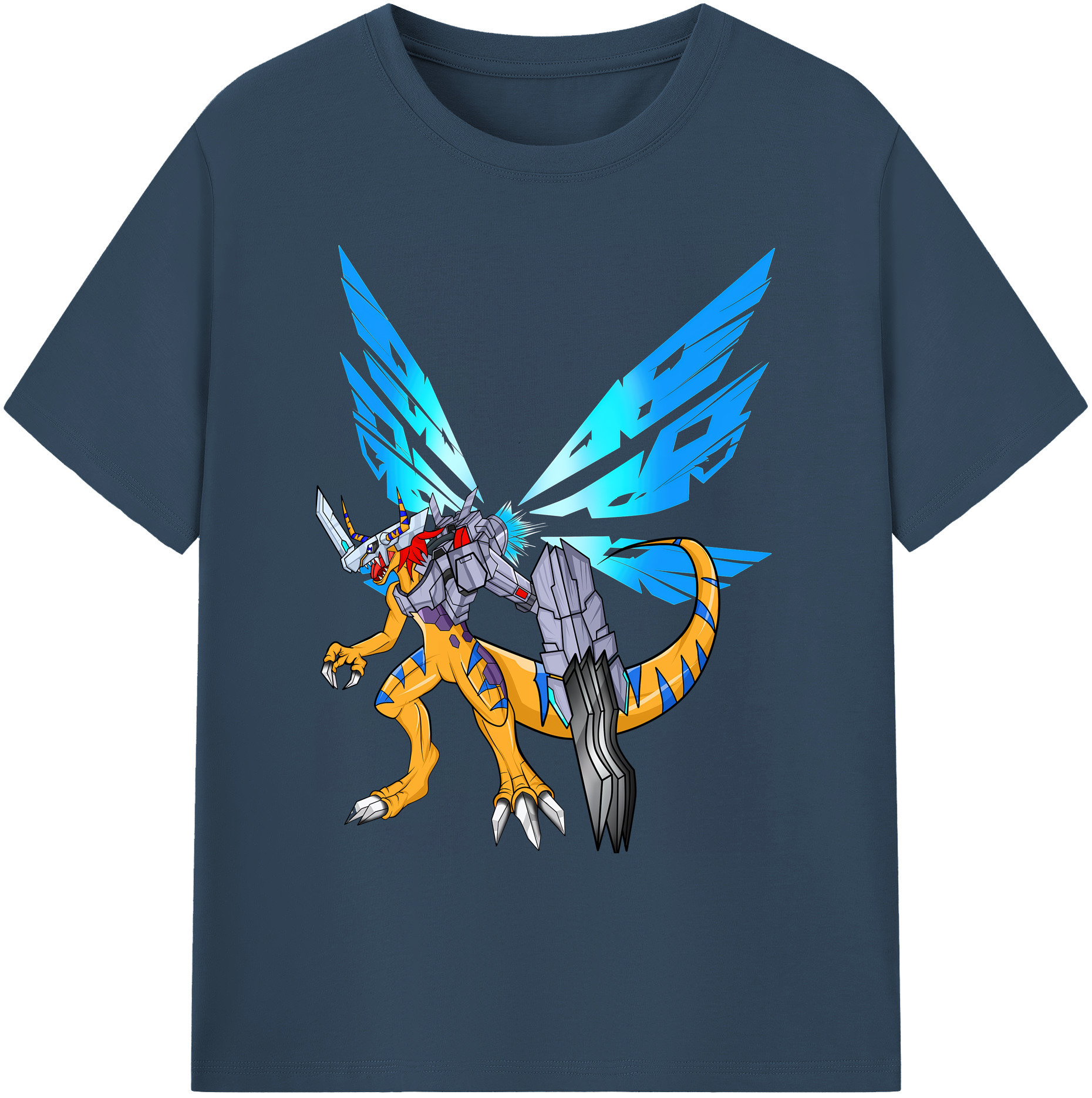 （画像用） Digimon デジタルモンスター/デジモン 綿100％ メンズ半袖Tシャツ｜肌触りやわらか＆通気性