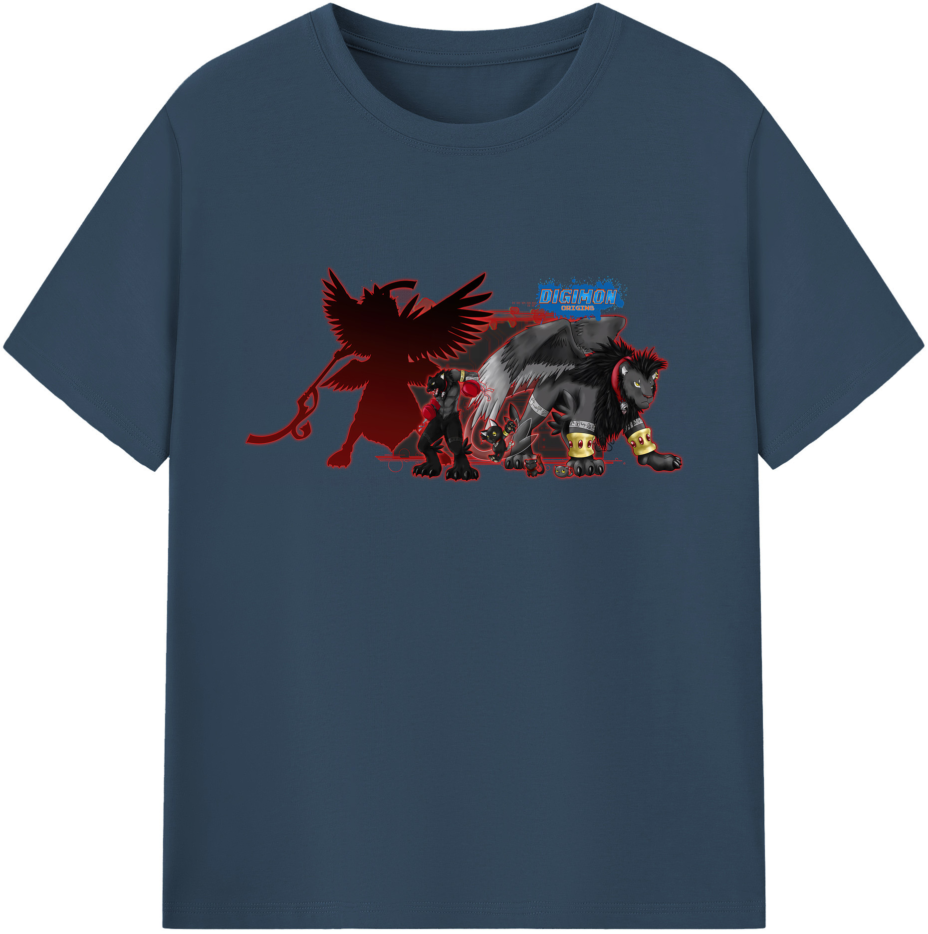 （画像用） Digimon デジタルモンスター/デジモン 綿100％ メンズ半袖Tシャツ｜肌触りやわらか＆通気性