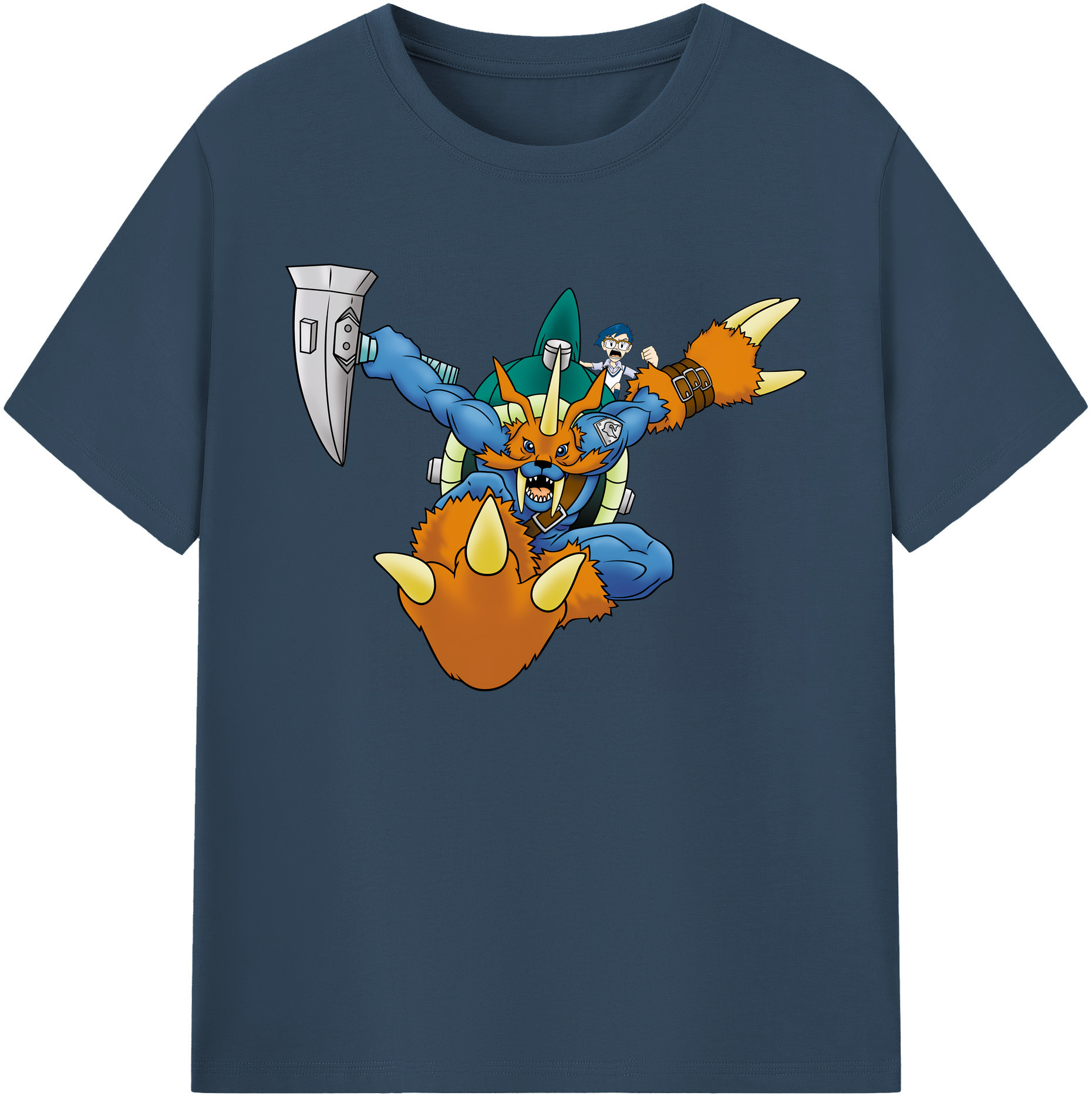 （画像用） Digimon デジタルモンスター/デジモン 綿100％ メンズ半袖Tシャツ｜肌触りやわらか＆通気性