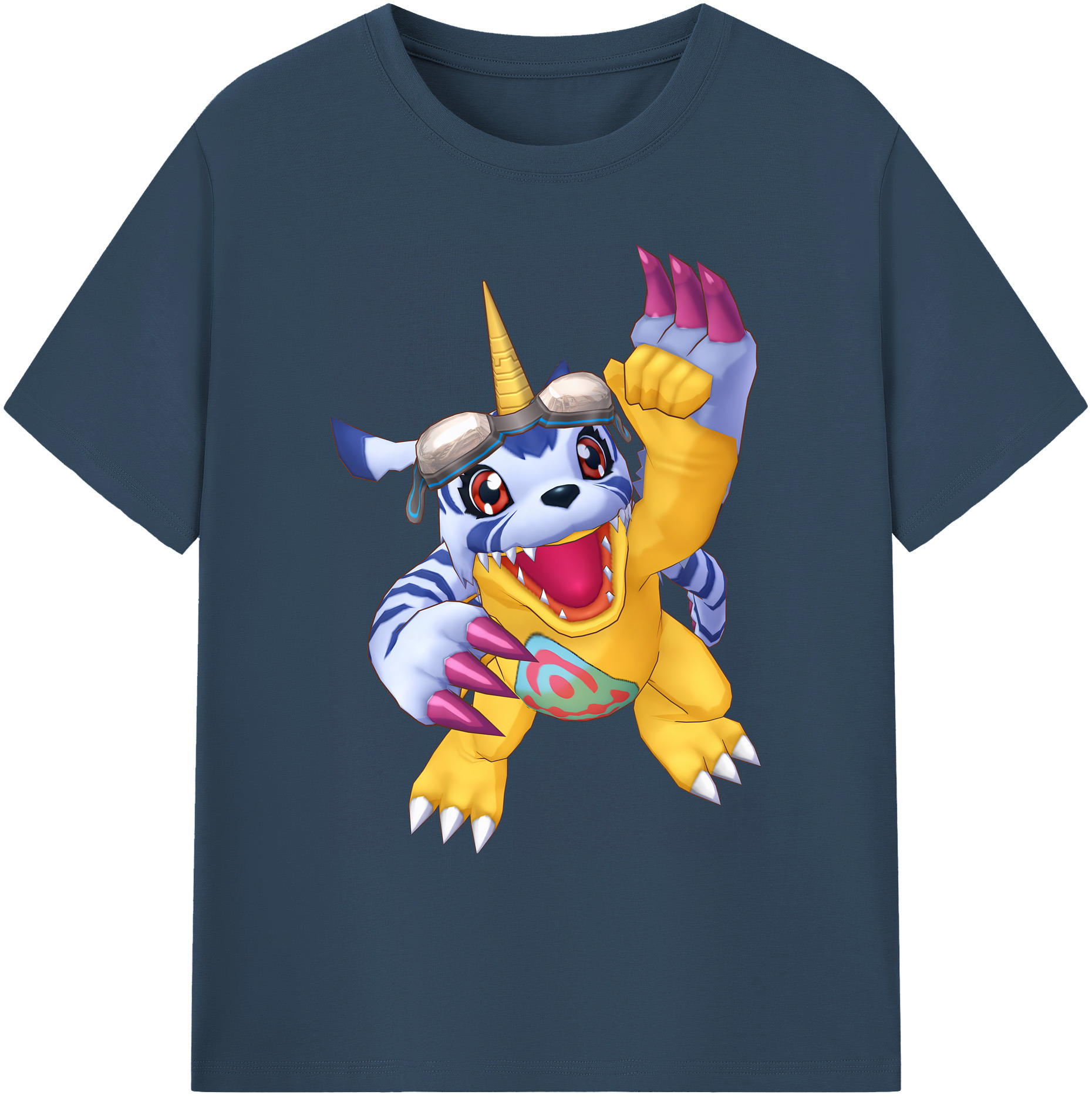 （画像用） Digimon デジタルモンスター/デジモン 綿100％ メンズ半袖Tシャツ｜肌触りやわらか＆通気性