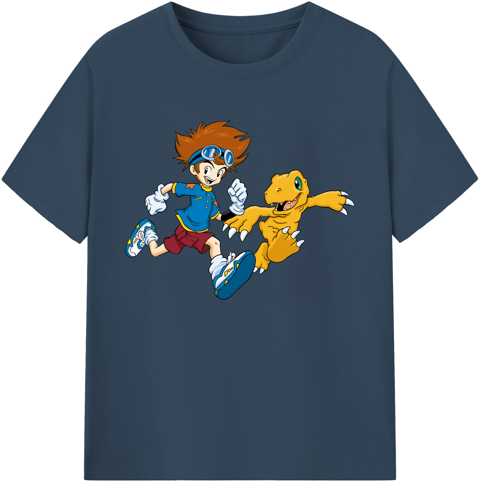 （画像用） Digimon デジタルモンスター/デジモン 綿100％ メンズ半袖Tシャツ｜肌触りやわらか＆通気性