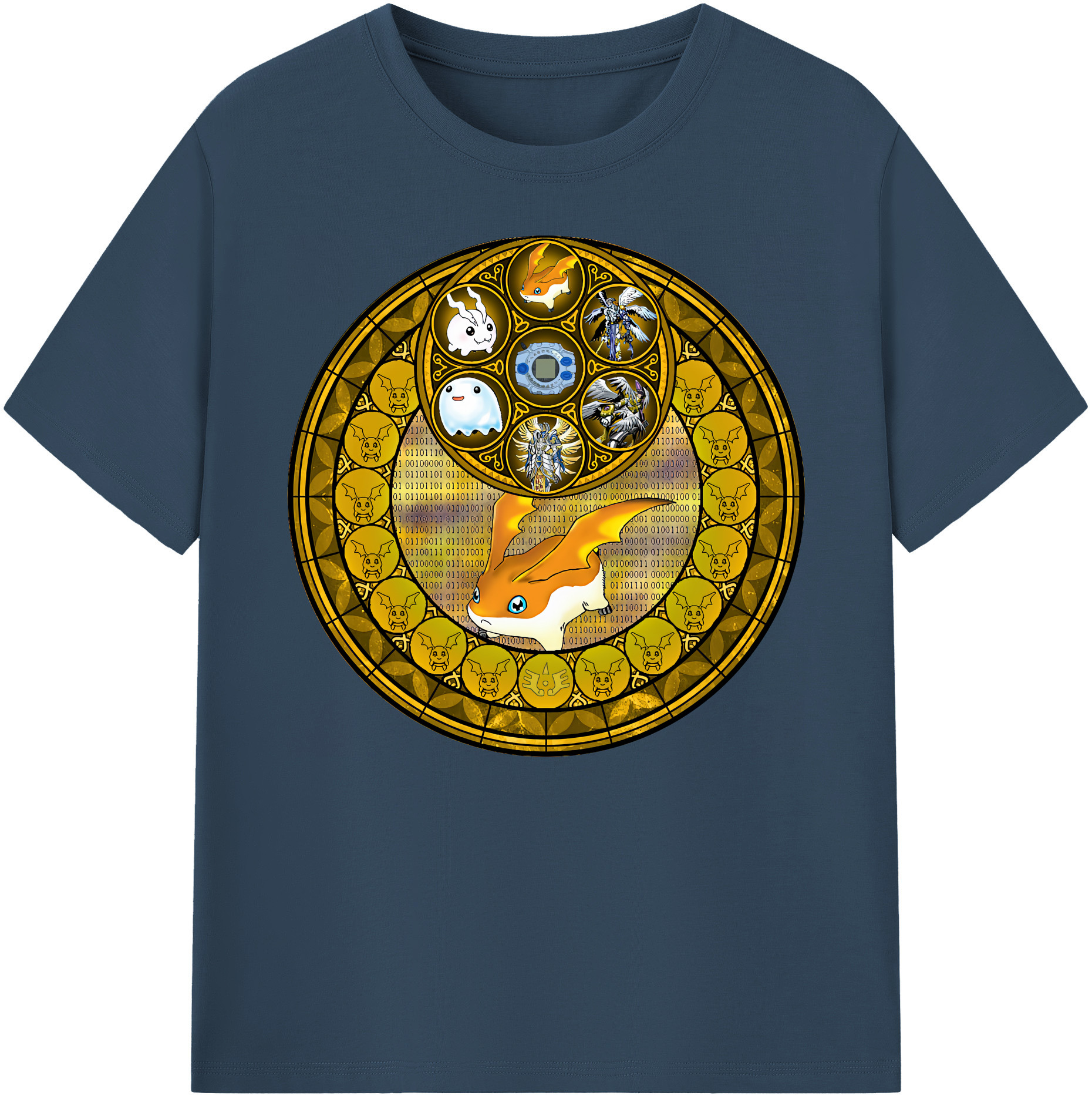 （画像用） Digimon デジタルモンスター/デジモン 綿100％ メンズ半袖Tシャツ｜肌触りやわらか＆通気性